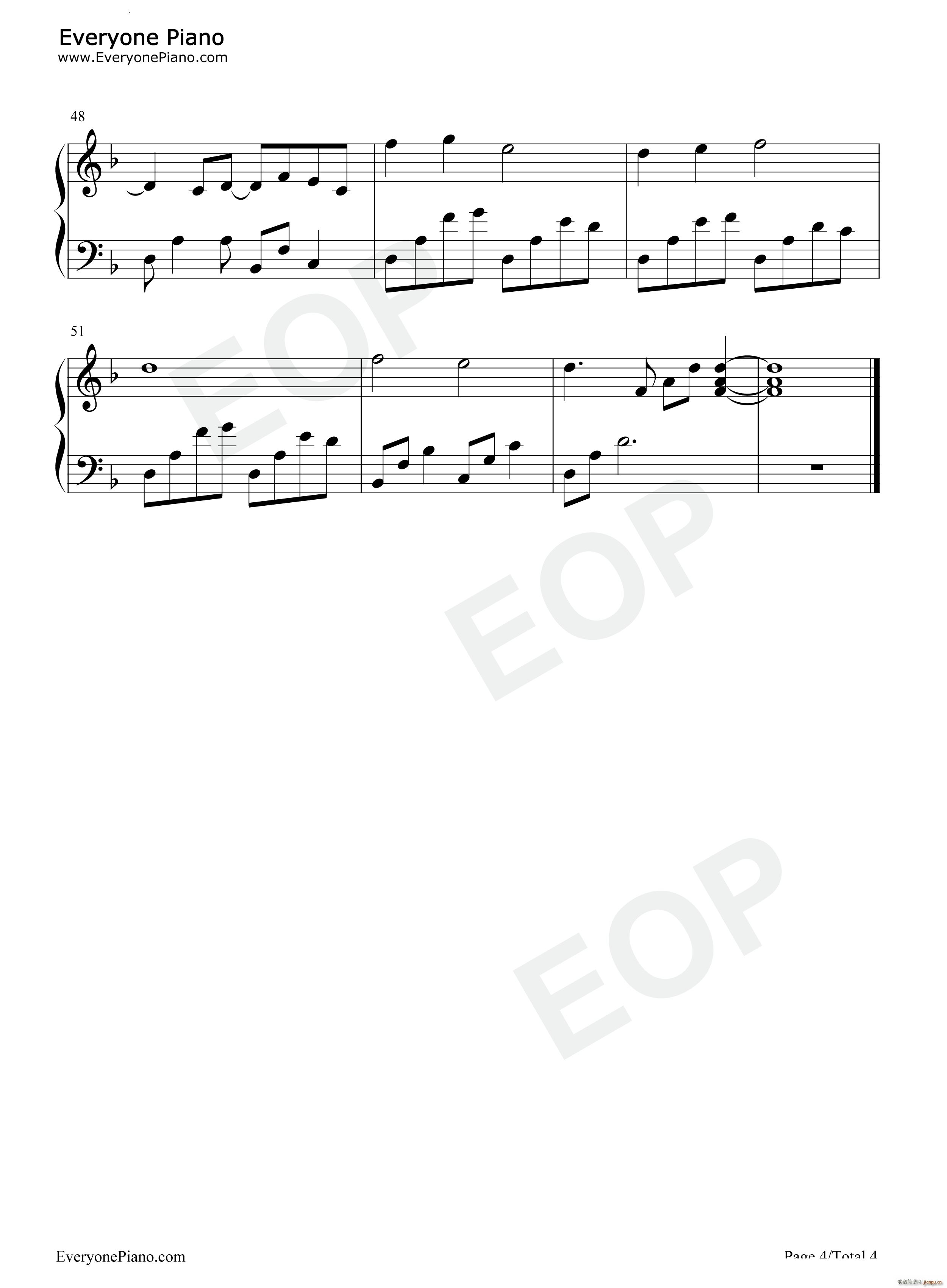 空蝉Man of the World火影忍者疾风传OST(钢琴谱)5