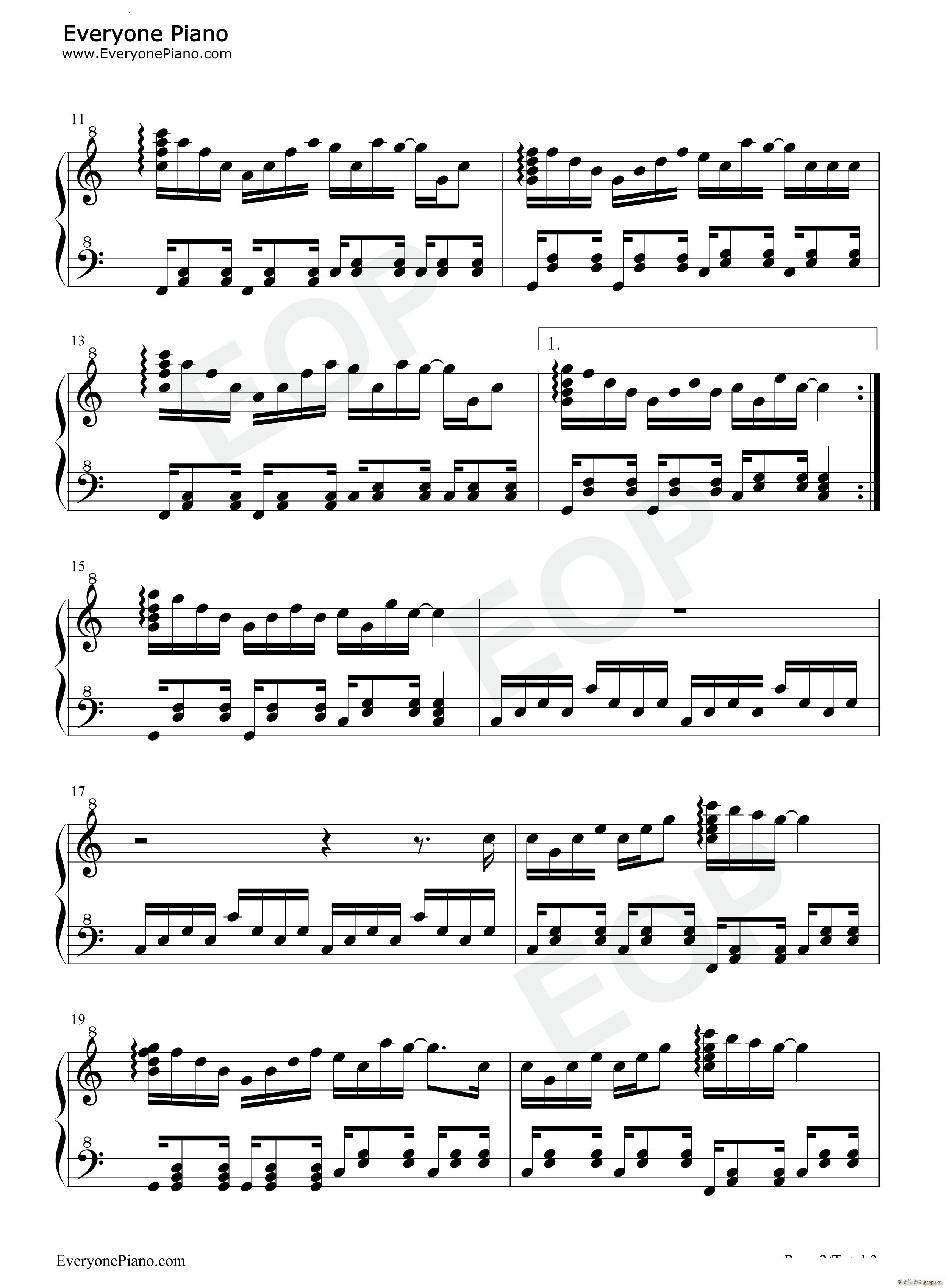 音乐盒舞者Music Box Dancer完整好听版(钢琴谱)3