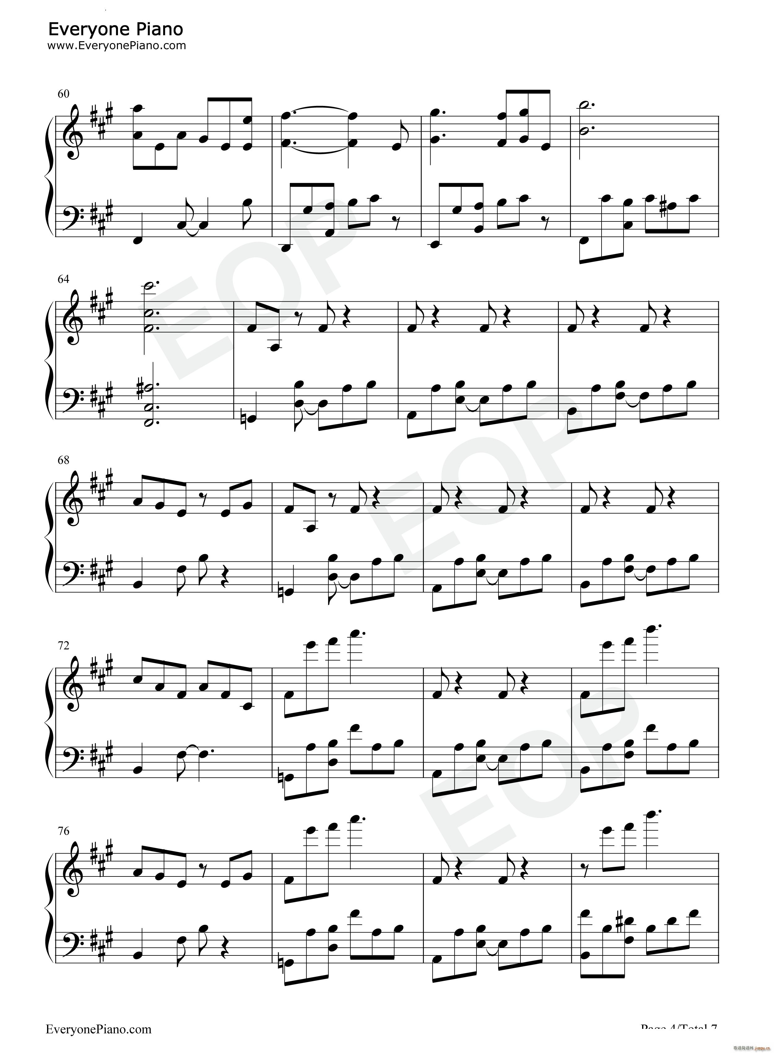 真心后天的方向OST(钢琴谱)5