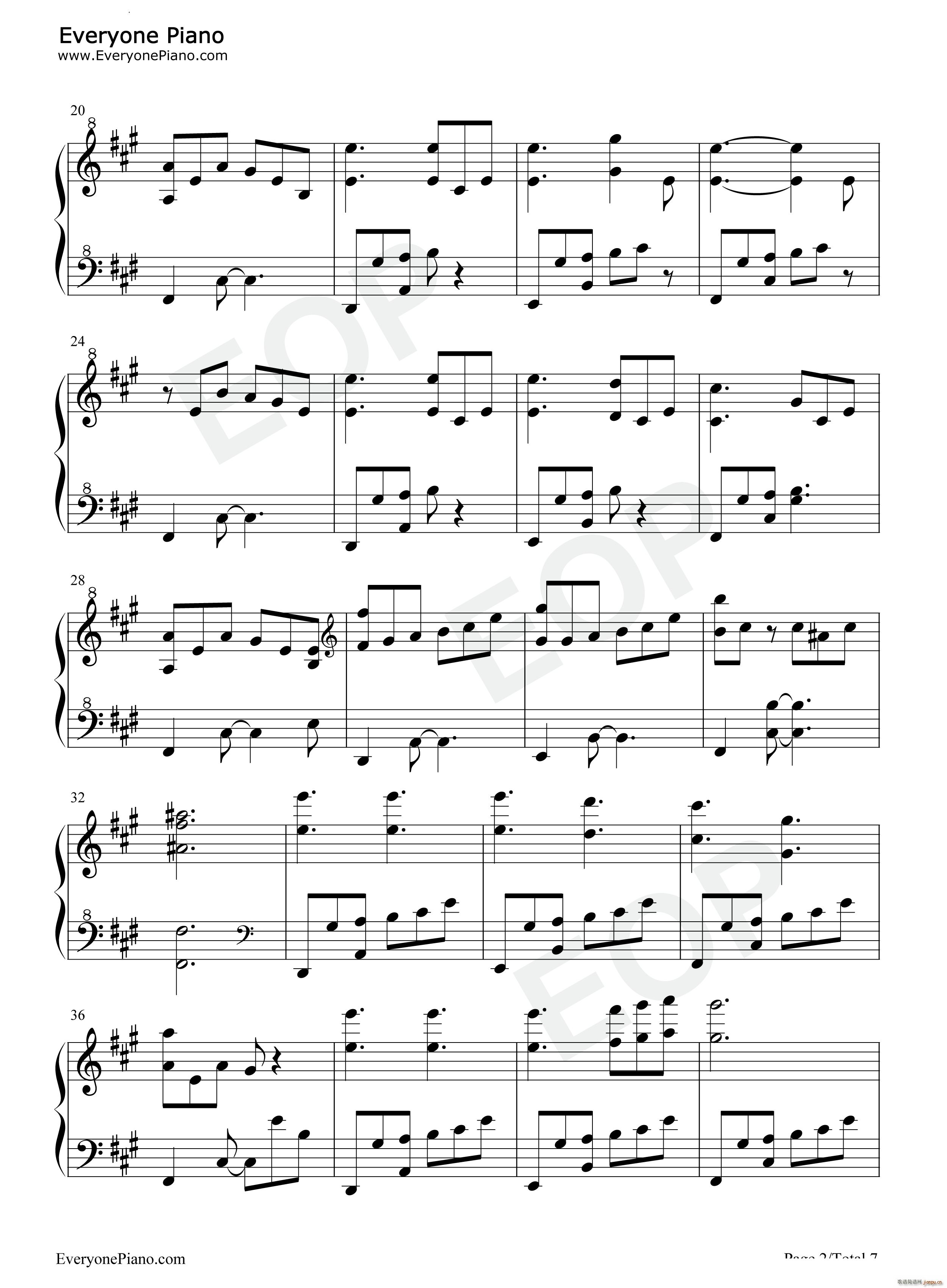 真心后天的方向OST(钢琴谱)3