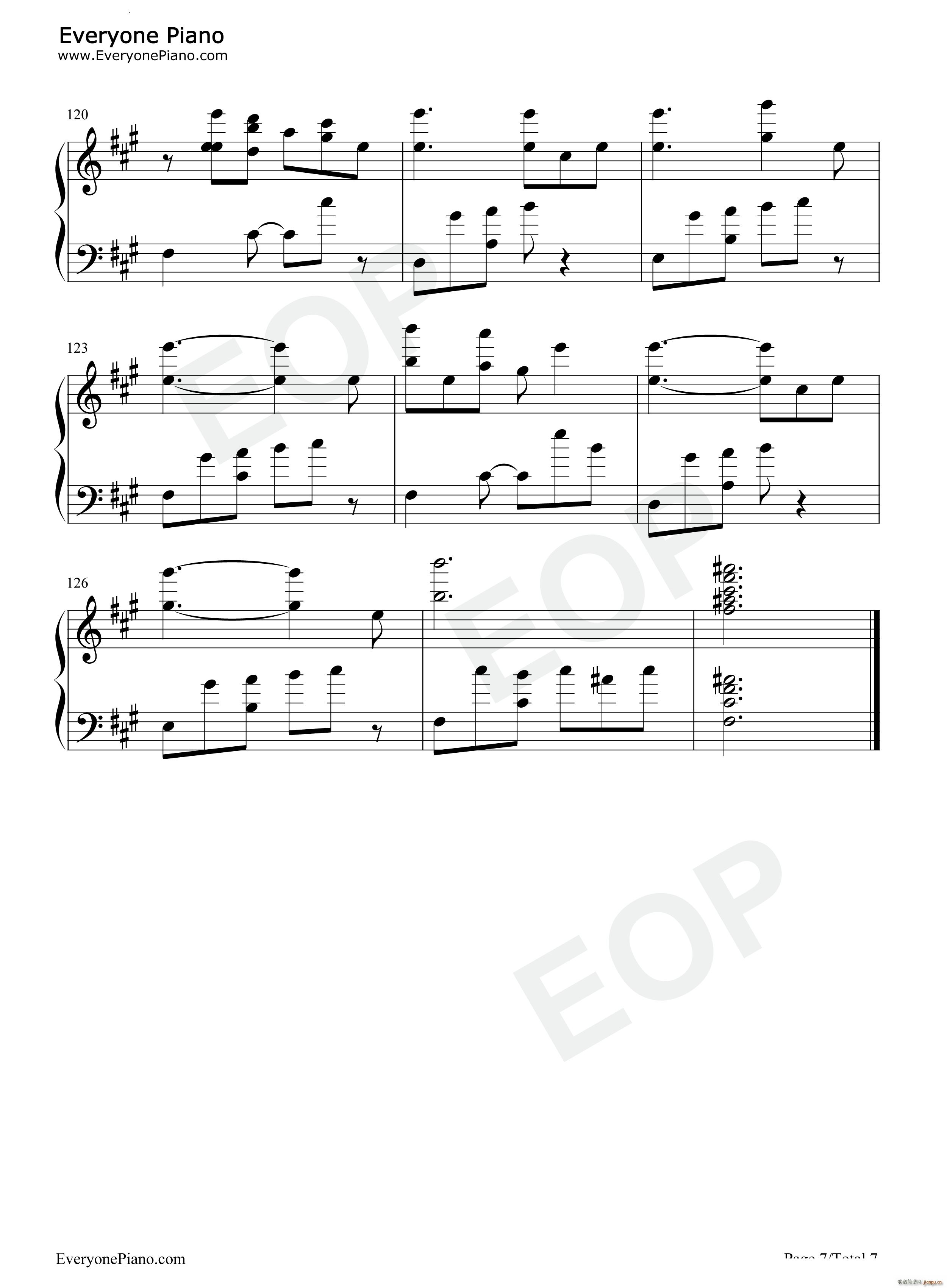 真心后天的方向OST(钢琴谱)8