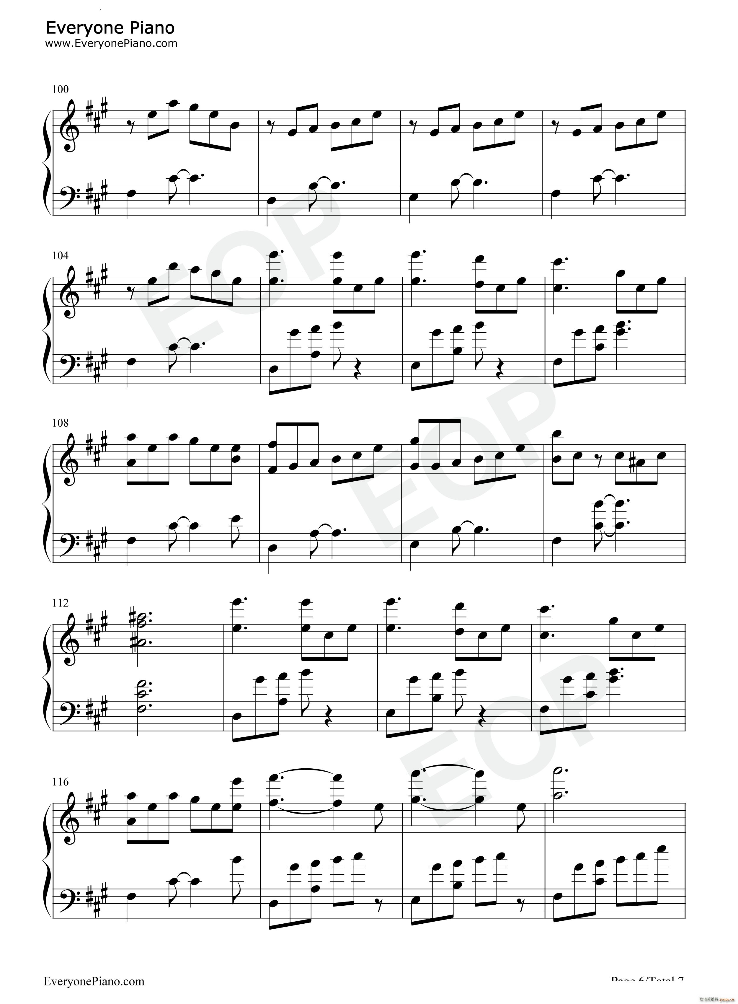 真心后天的方向OST(钢琴谱)7