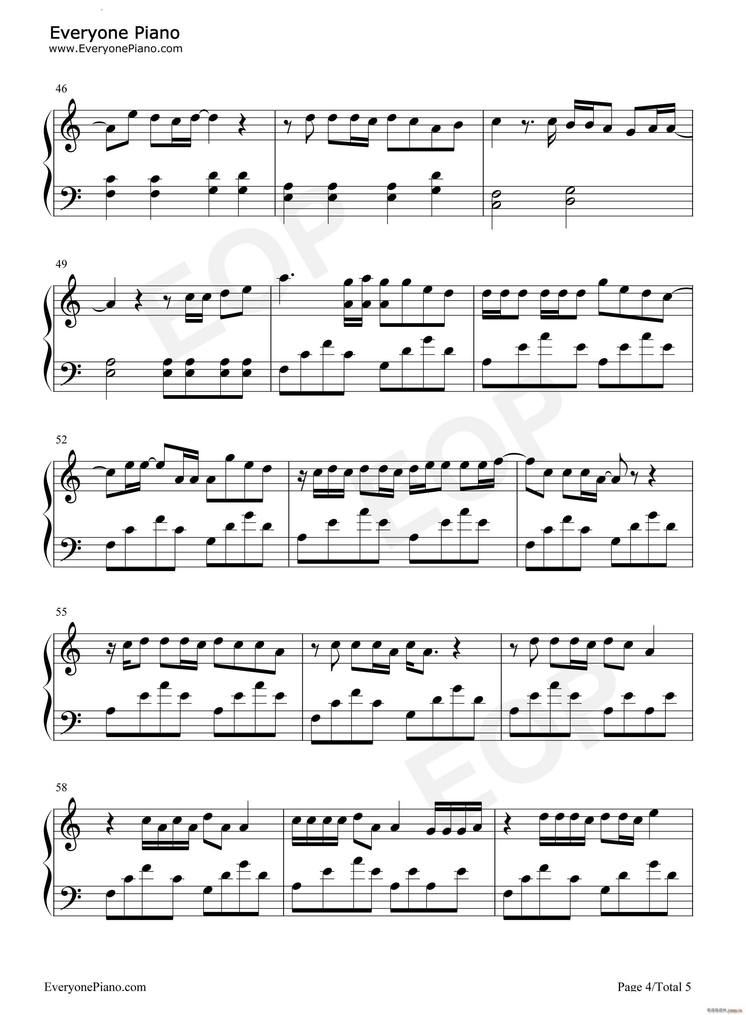 That Girl(钢琴谱)5