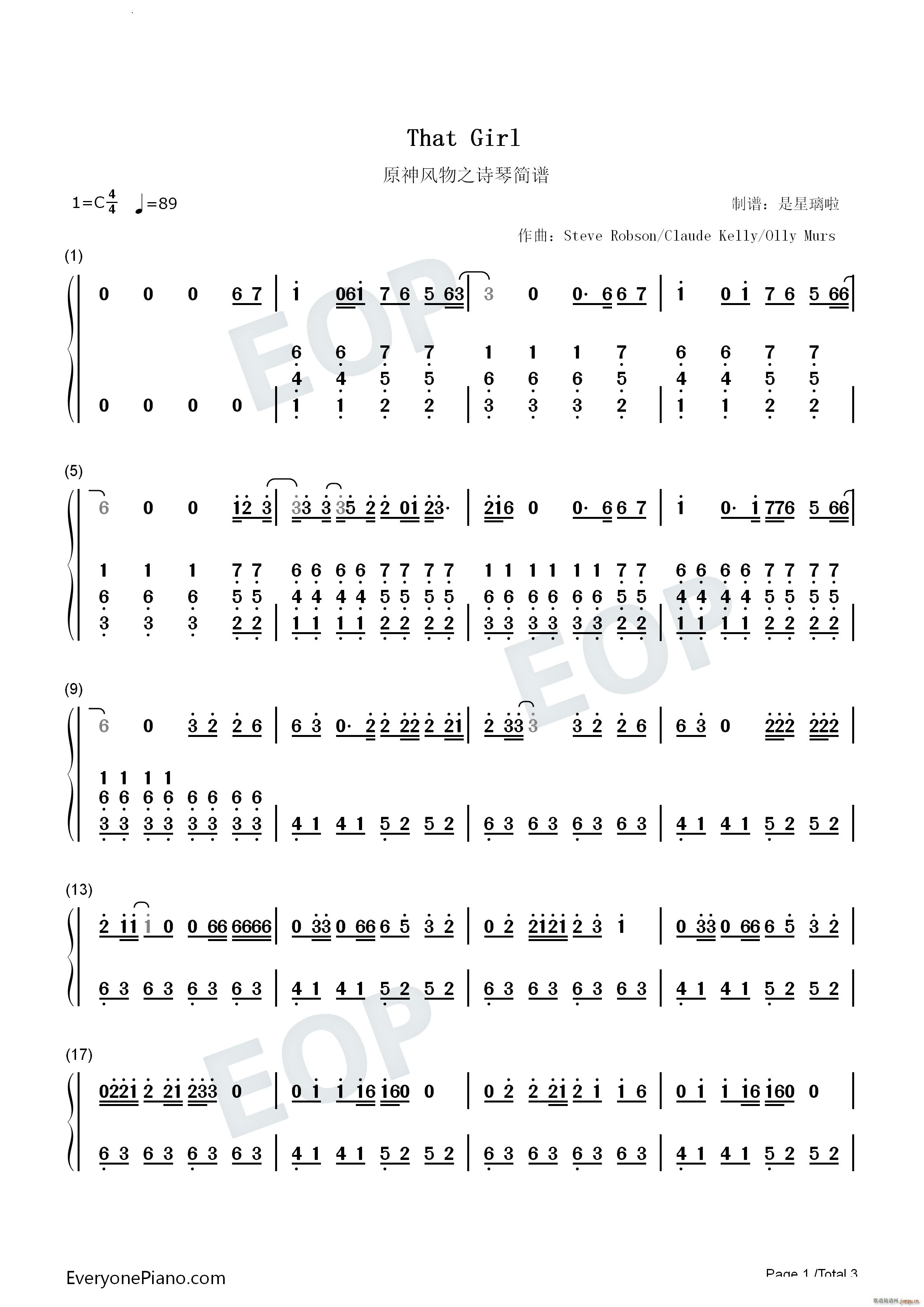 That Girl(钢琴谱)7