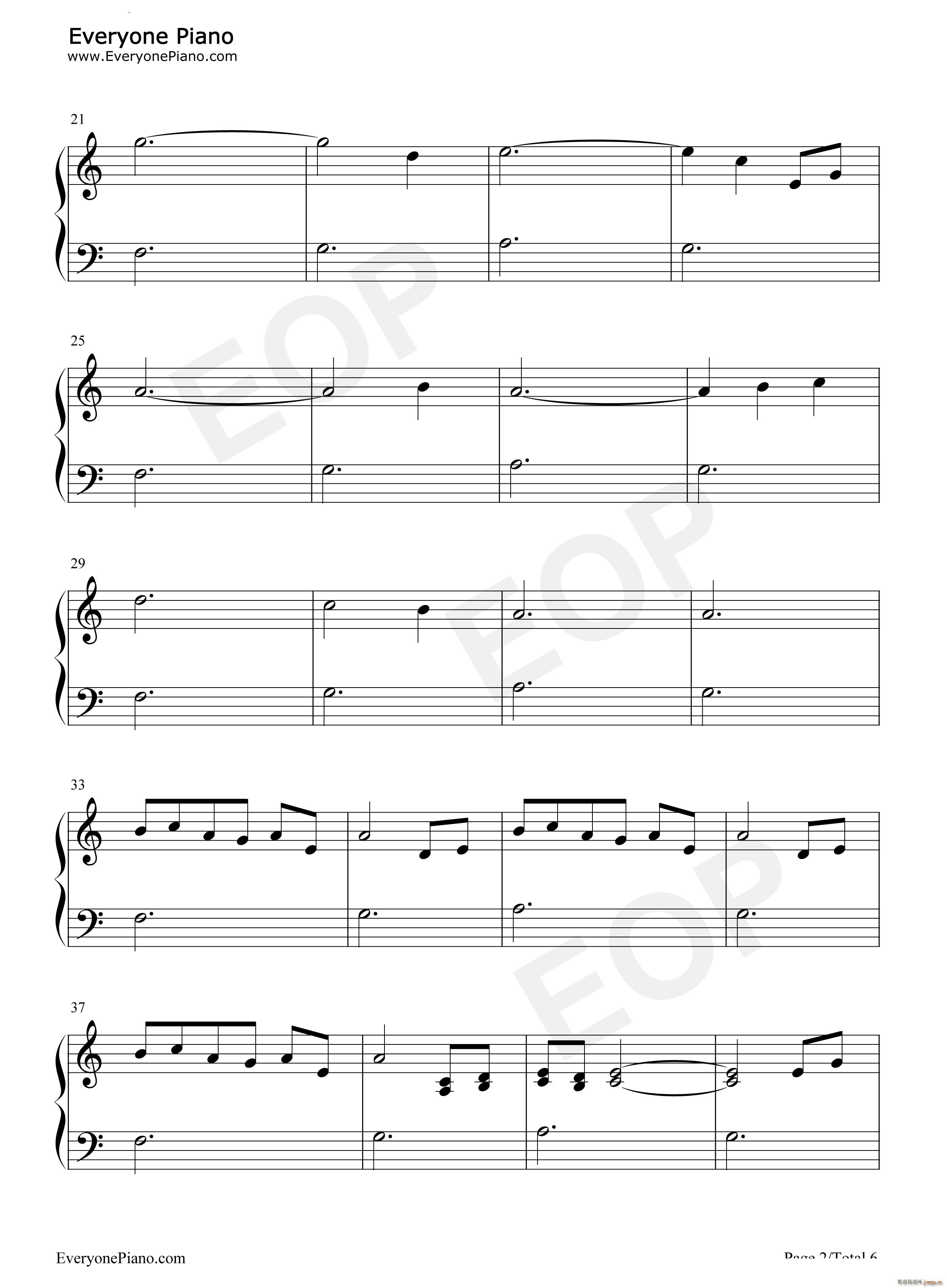 雪野原CLANNAD(钢琴谱)3