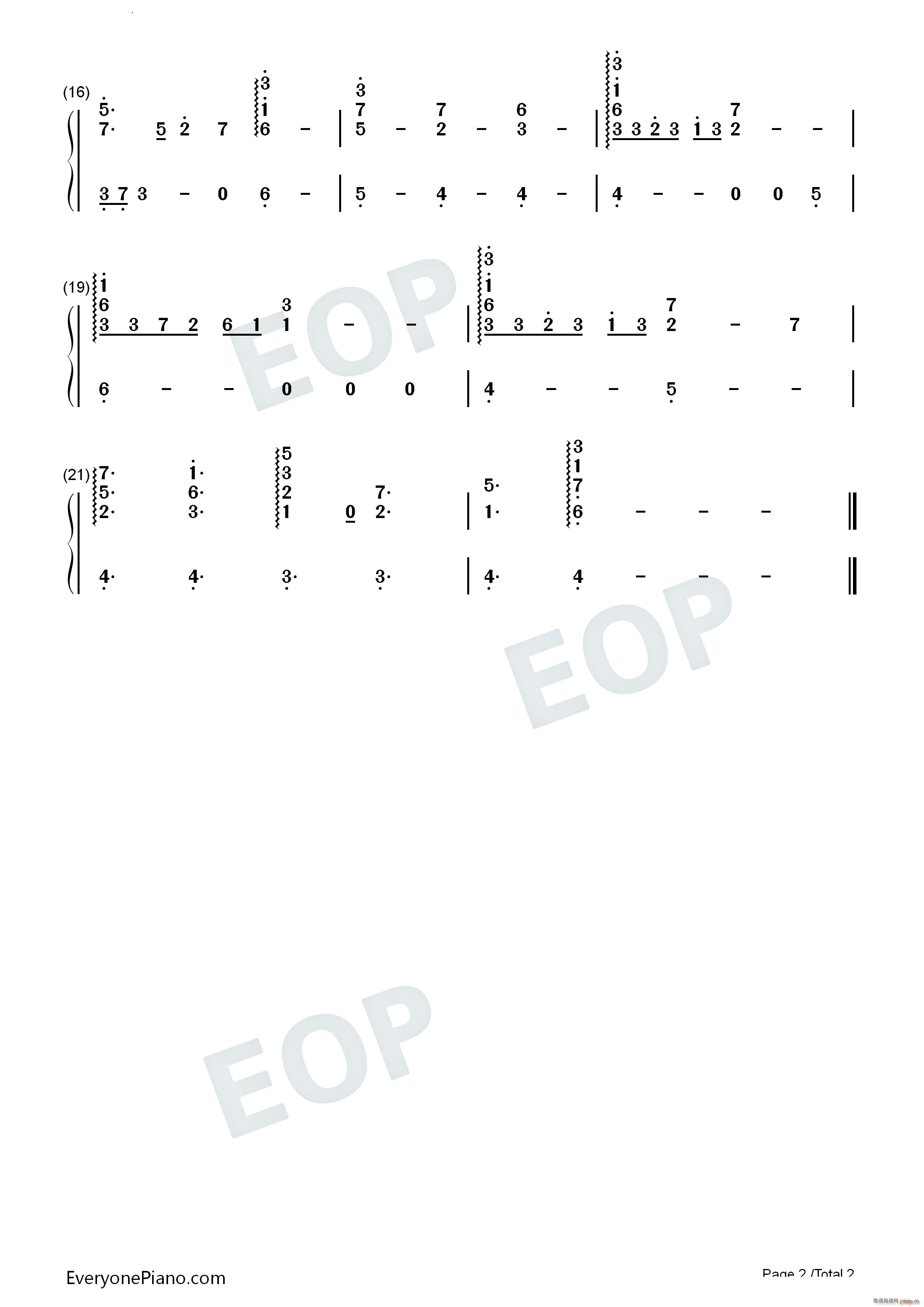 Goodbye Again and Again刀剑神域(钢琴谱)5