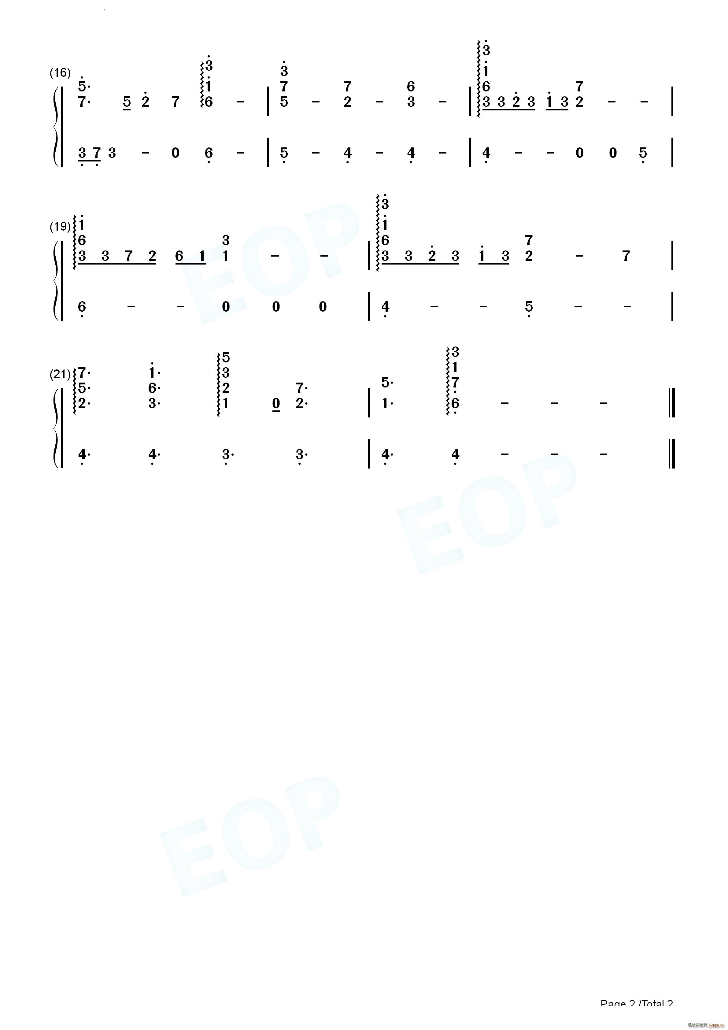 Goodbye Again A nd Again刀剑神域(钢琴谱)5