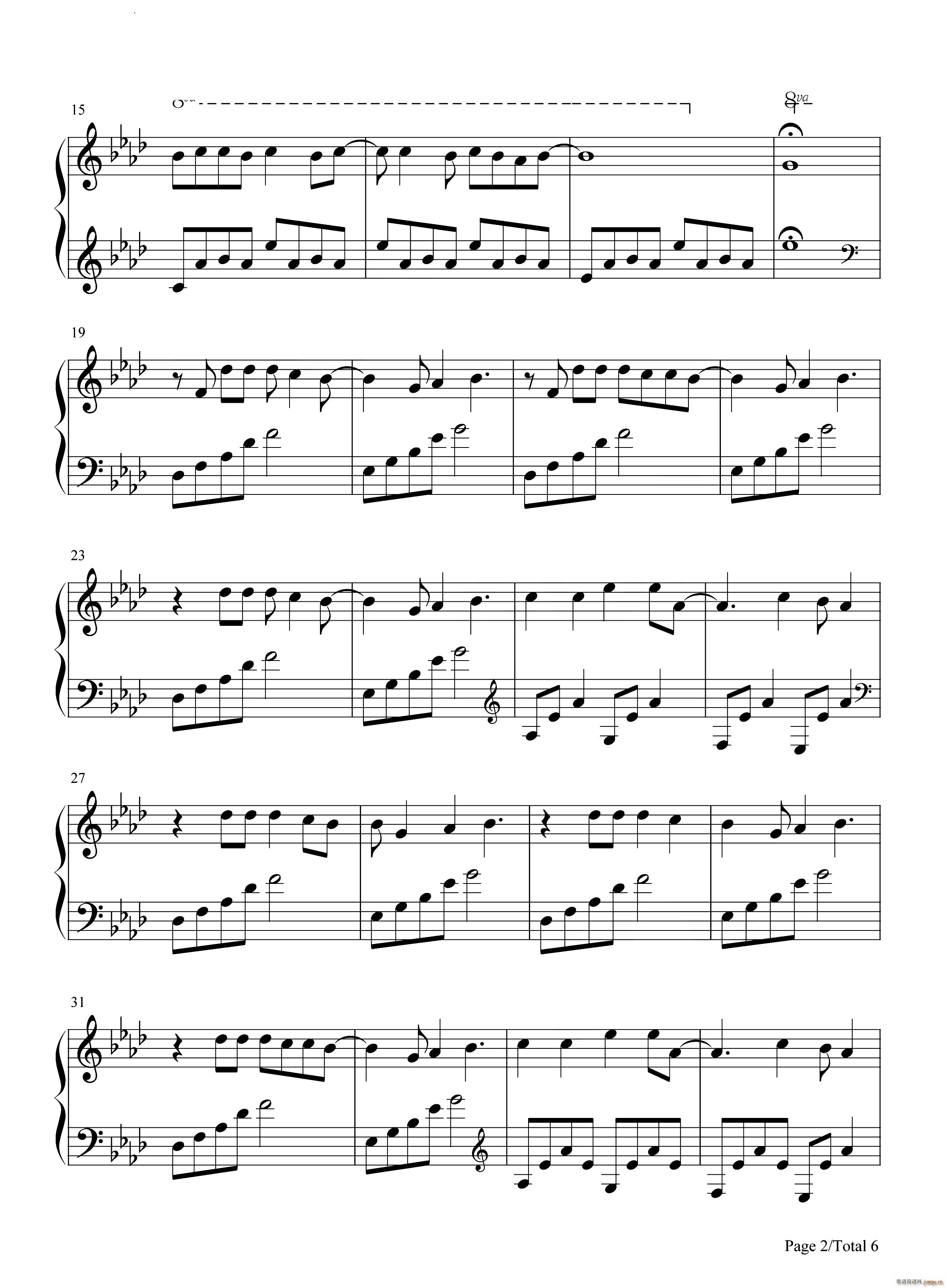 Night Changes夜色渐浓钢琴版(钢琴谱)3