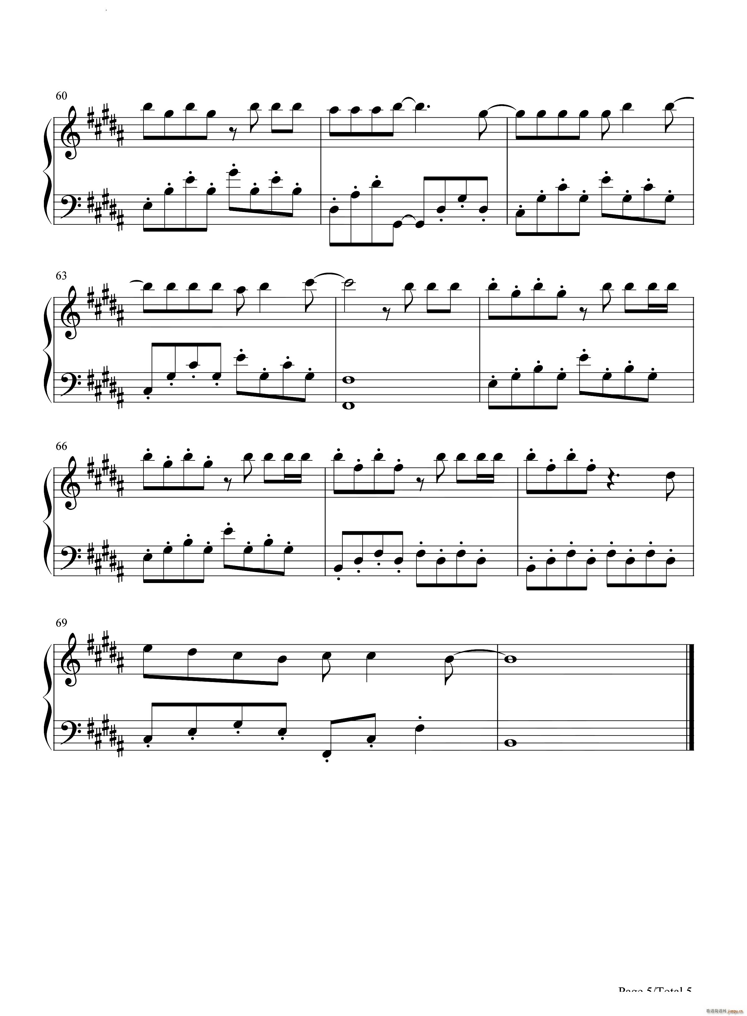 勇气大爆发原调完整版(钢琴谱)6