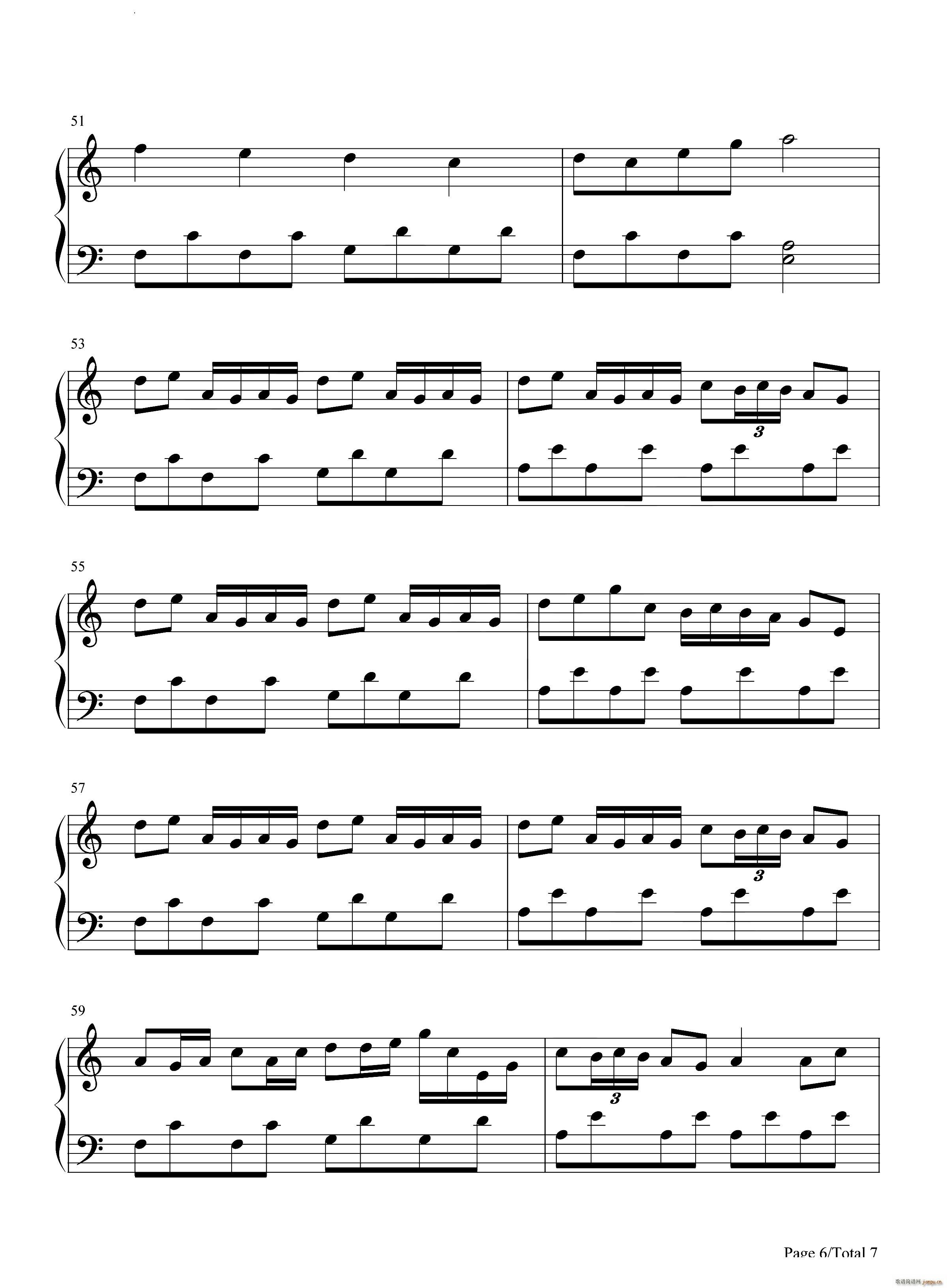 千本樱原神风物之诗琴谱 原琴谱(钢琴谱)7