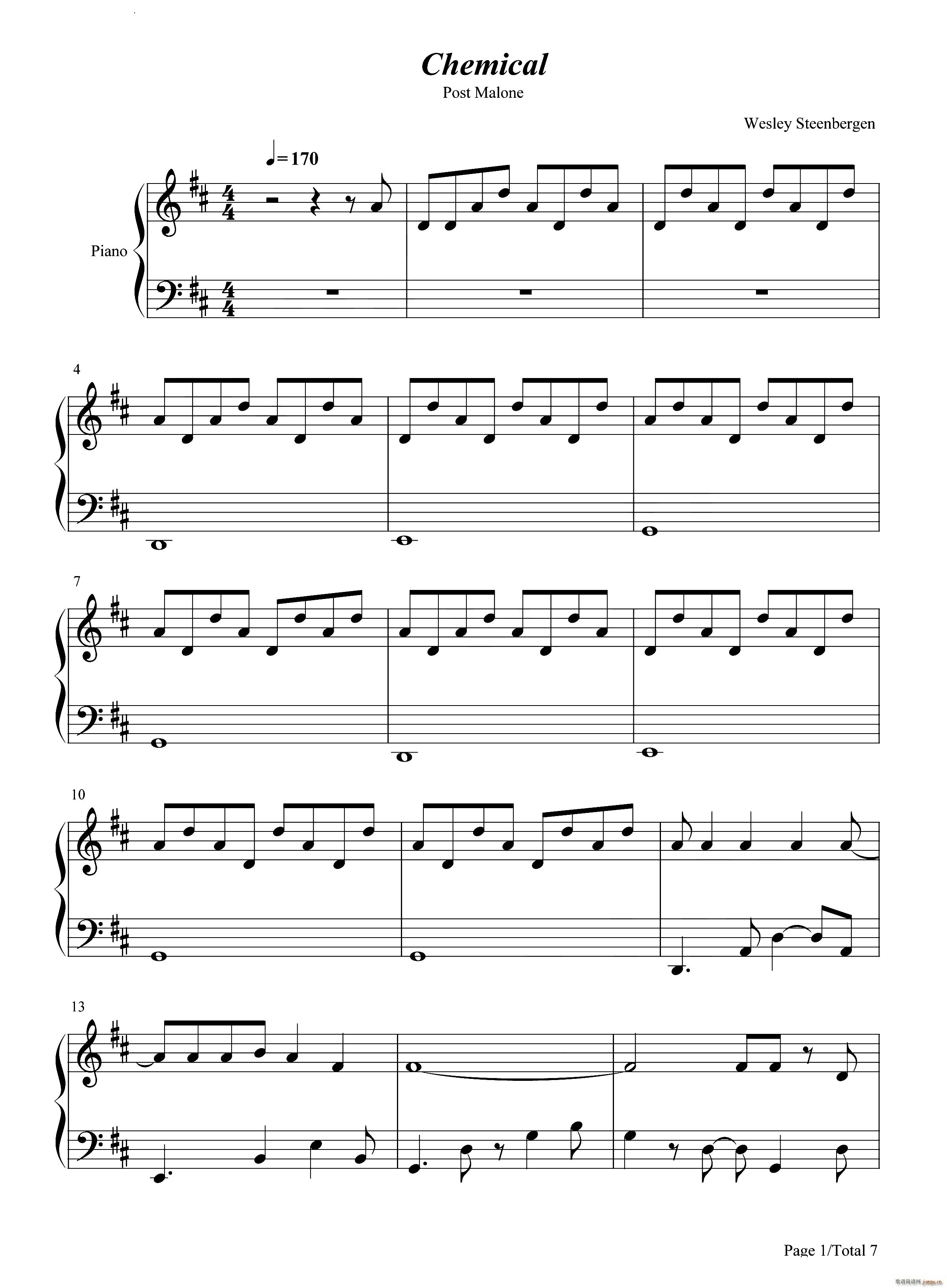 Chemical(钢琴谱)1