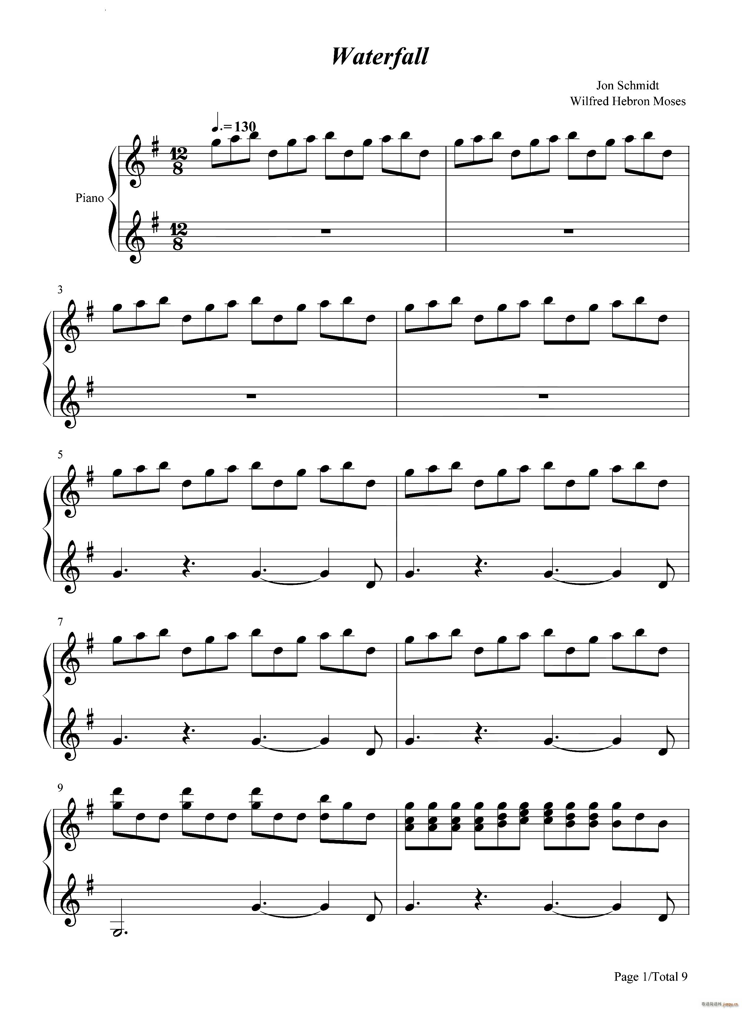 WaterfallJon The Piano Guys(钢琴谱)1