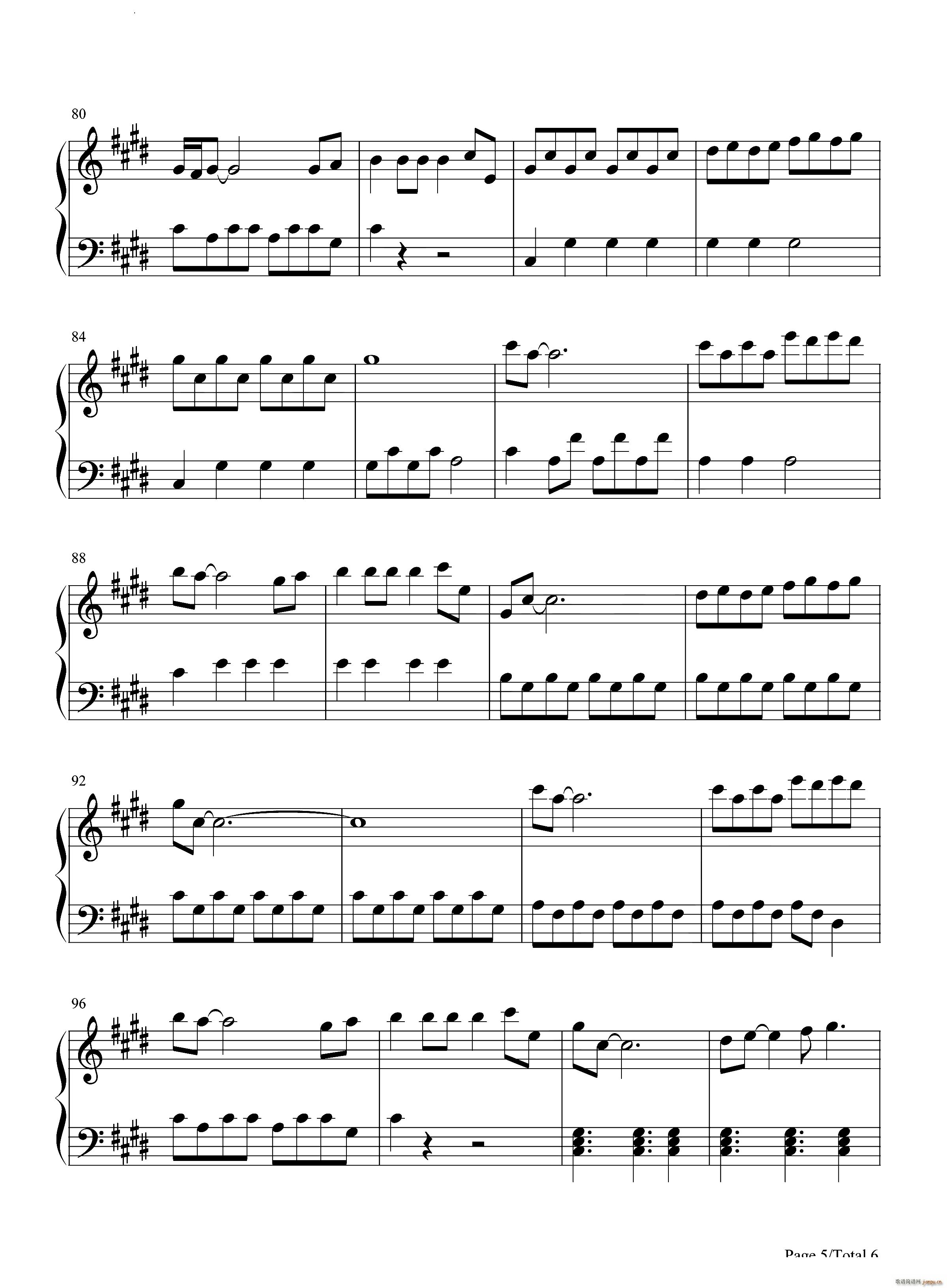 MiracleCalvin Harris ft Ellie Goulding(钢琴谱)6