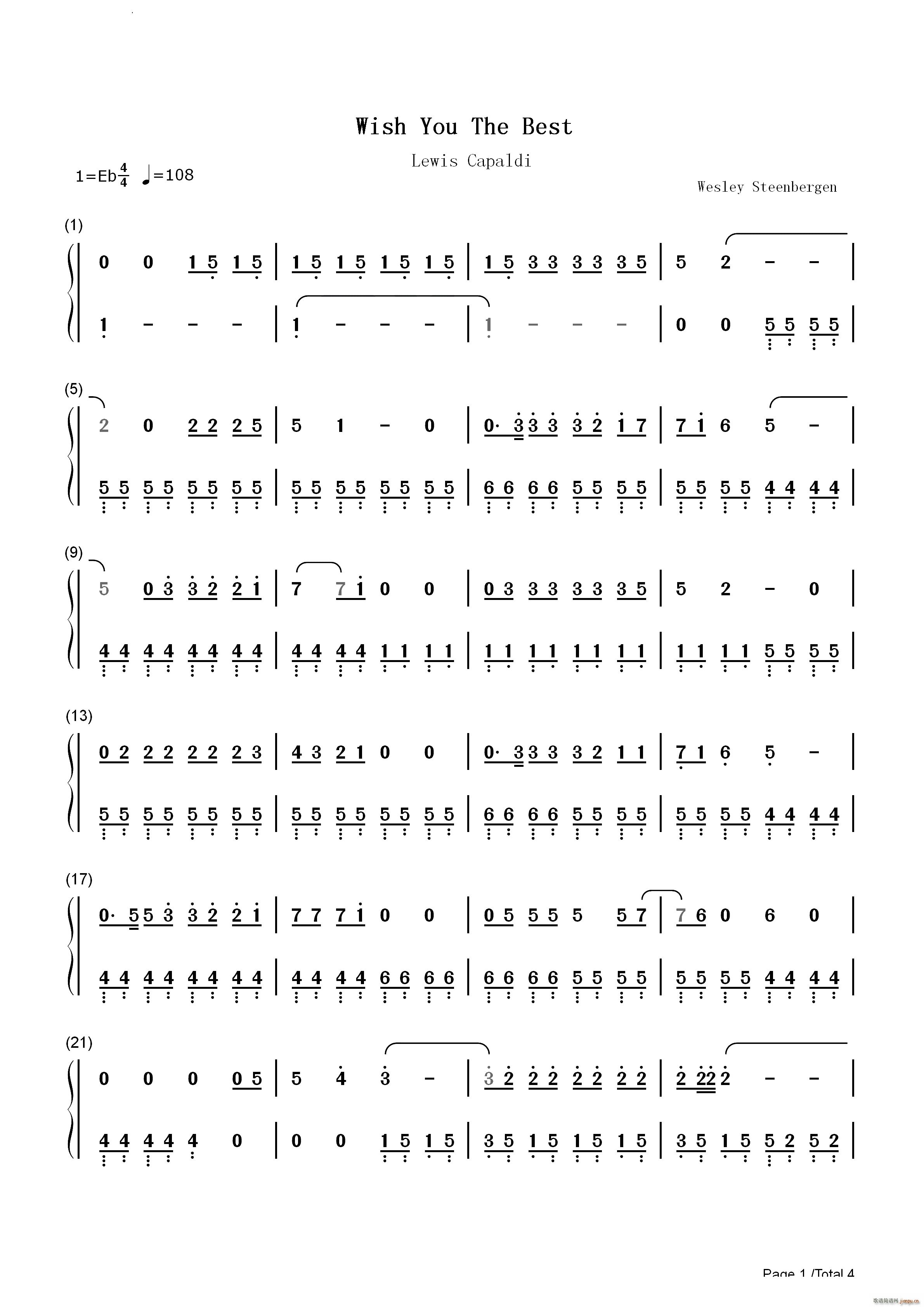 Wish You the Best(钢琴谱)8