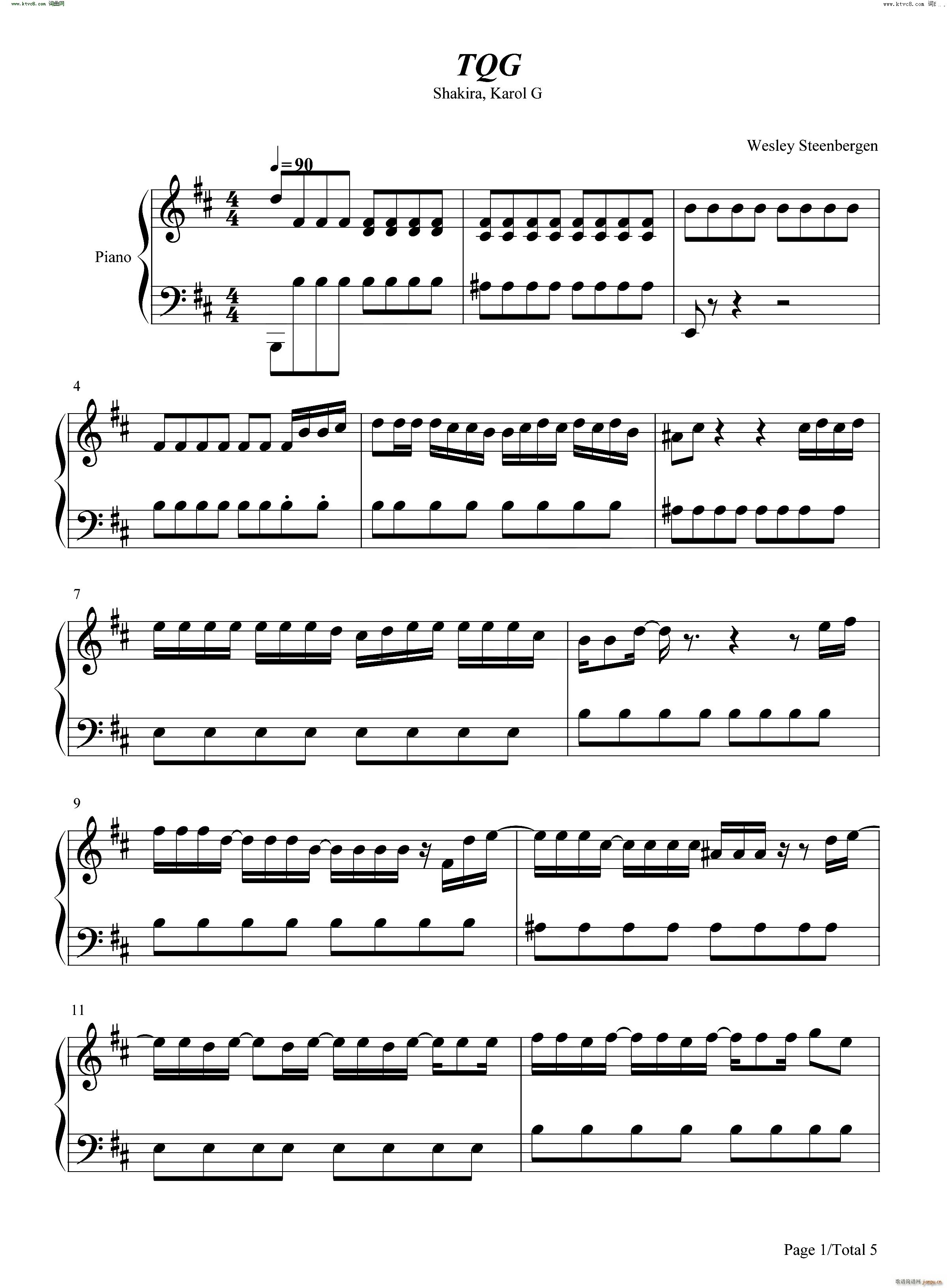 TQG(钢琴谱)1