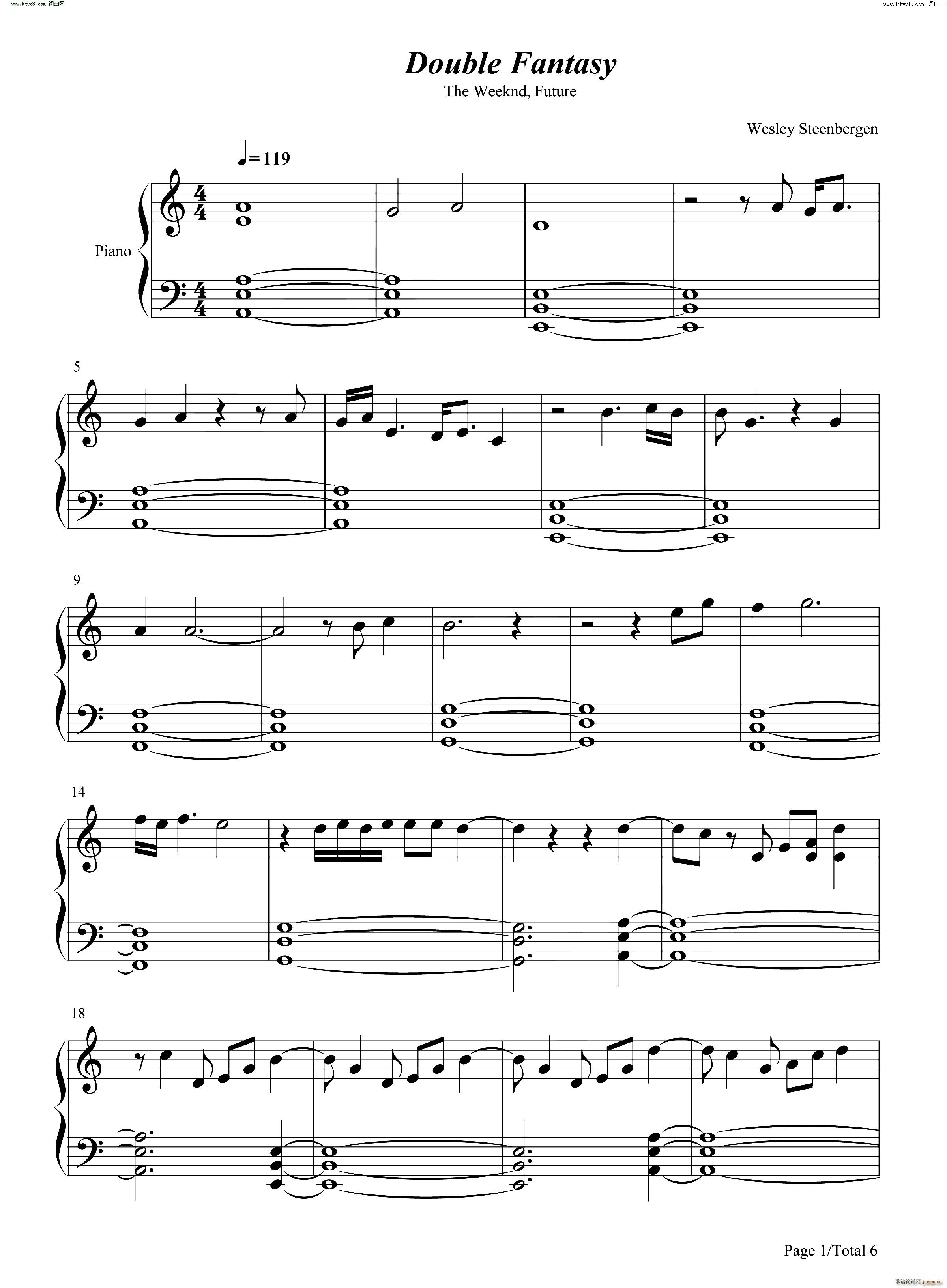 Double Fantasy偶像漩涡OST(钢琴谱)1