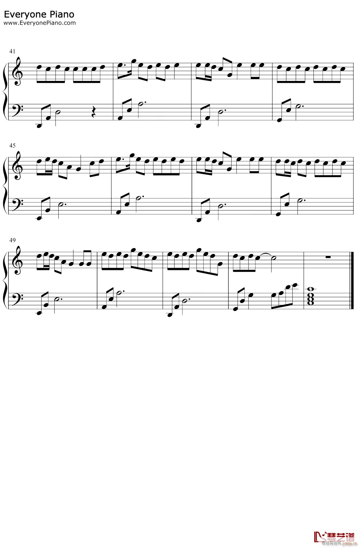 像暗杀似的绕到背后突然拥抱你(钢琴谱)3