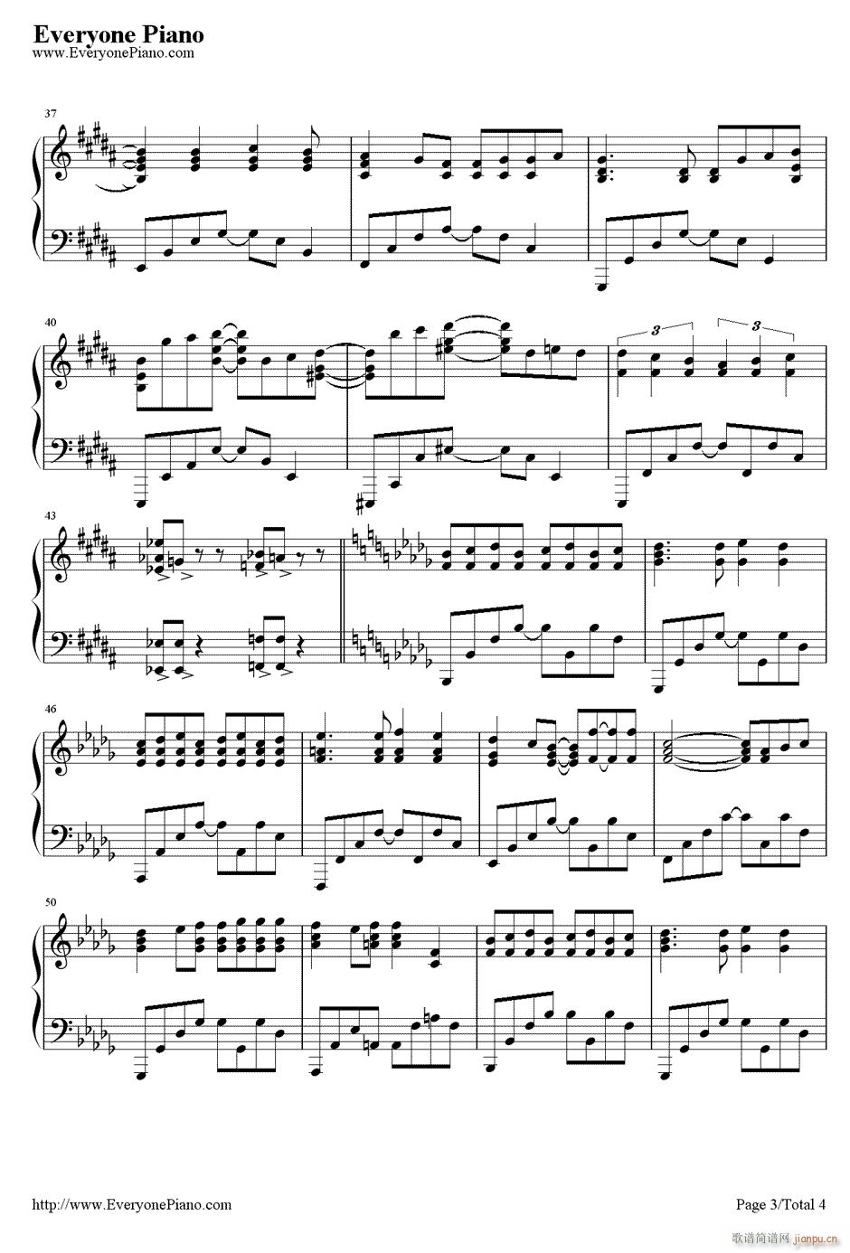 鼓动赤红色的罪(钢琴谱)3