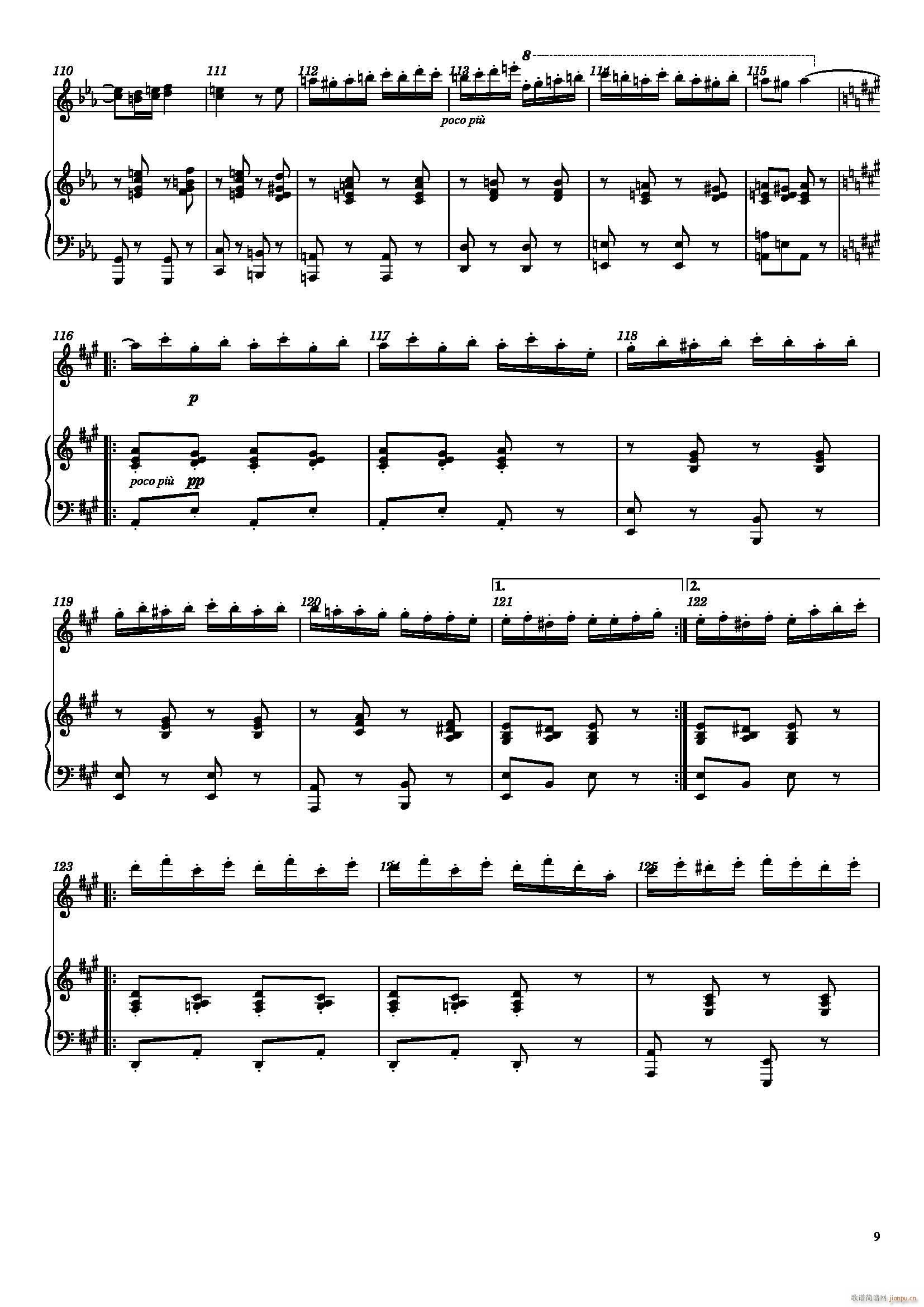 萨拉萨蒂 流浪者之歌 小提琴 钢琴(钢琴谱)9