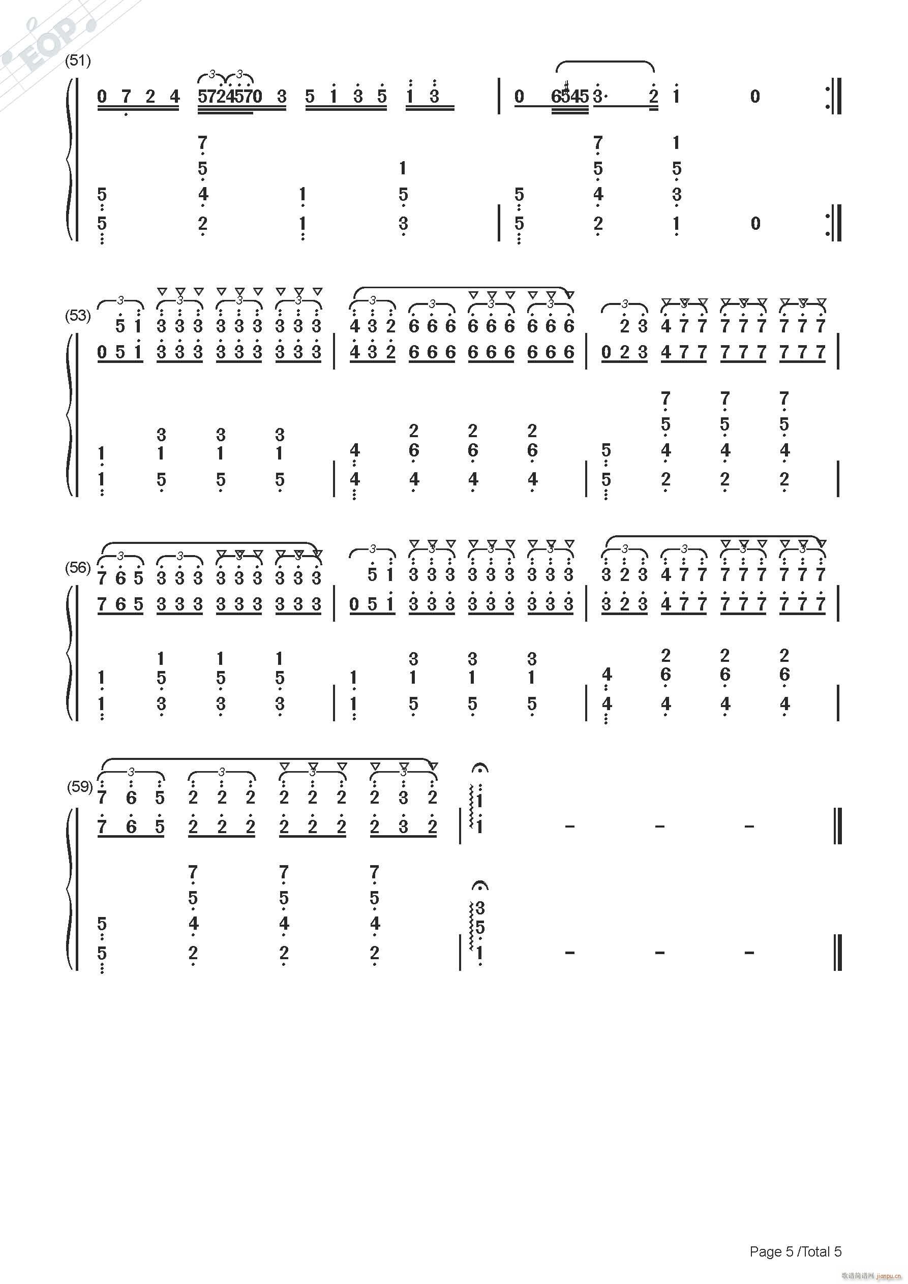 巴达捷夫斯卡 少女的祈祷 钢琴(钢琴谱)5