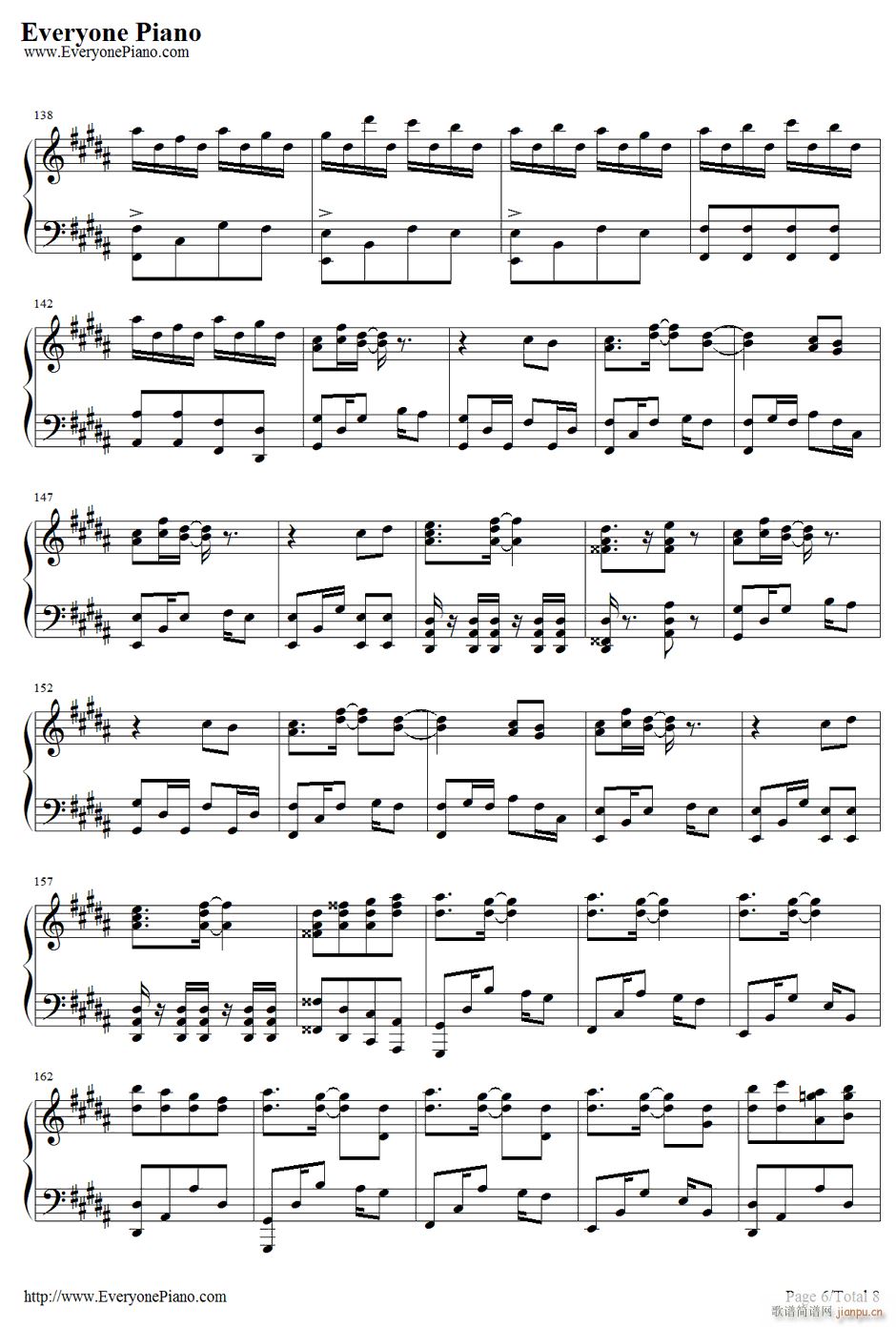 Bloody Tears(钢琴谱)6