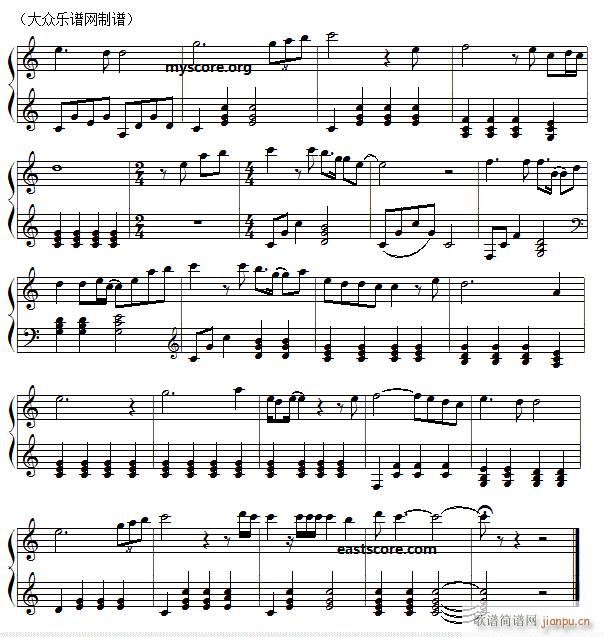 动漫 柯南 主题曲 儿童钢琴小曲(钢琴谱)3