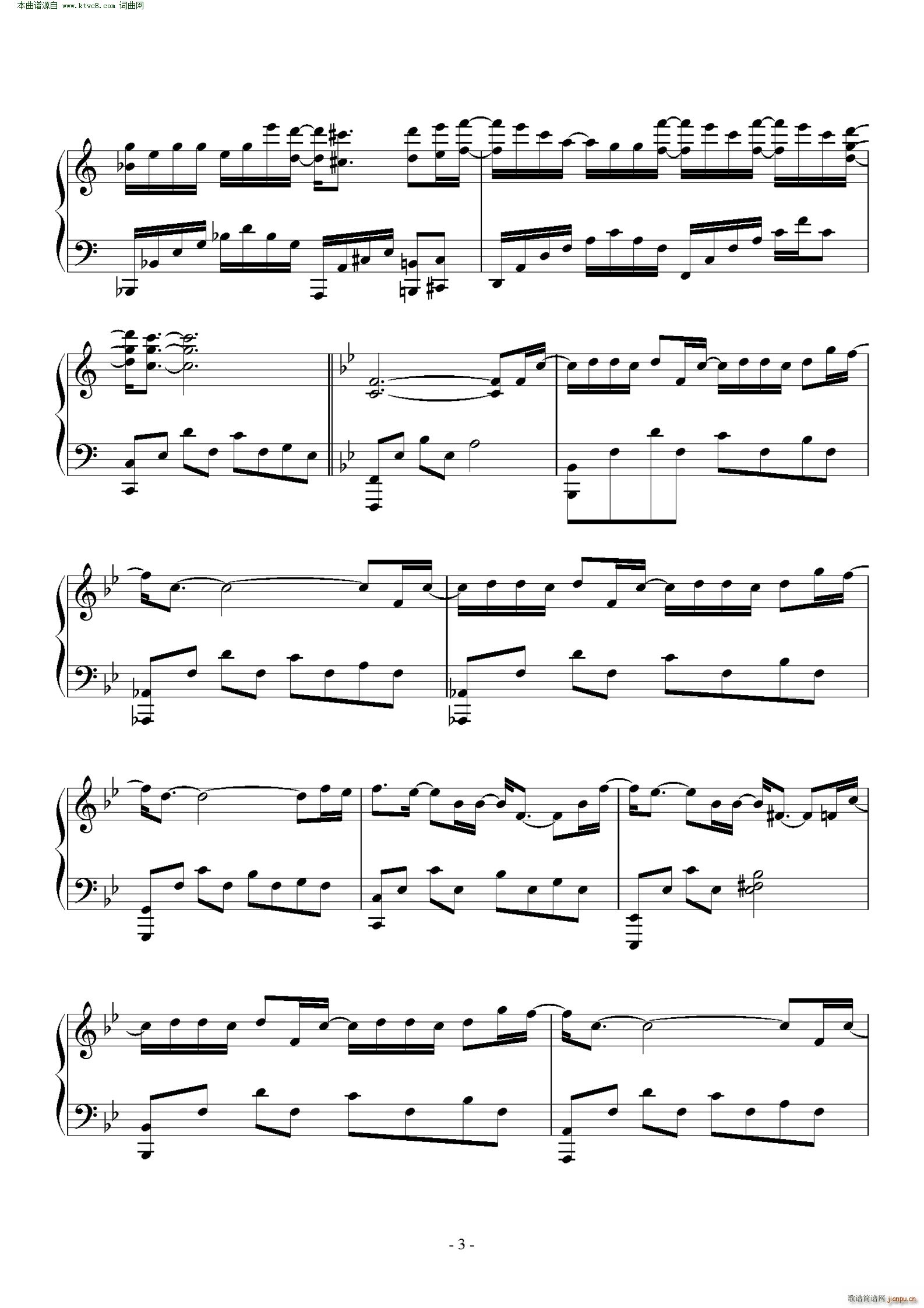 木偶人 原声独奏(钢琴谱)3