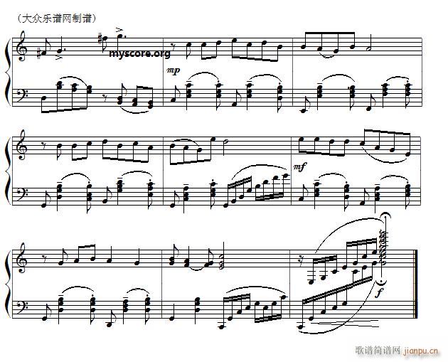 缅甸民歌 海鸥 儿童钢琴小曲(钢琴谱)3