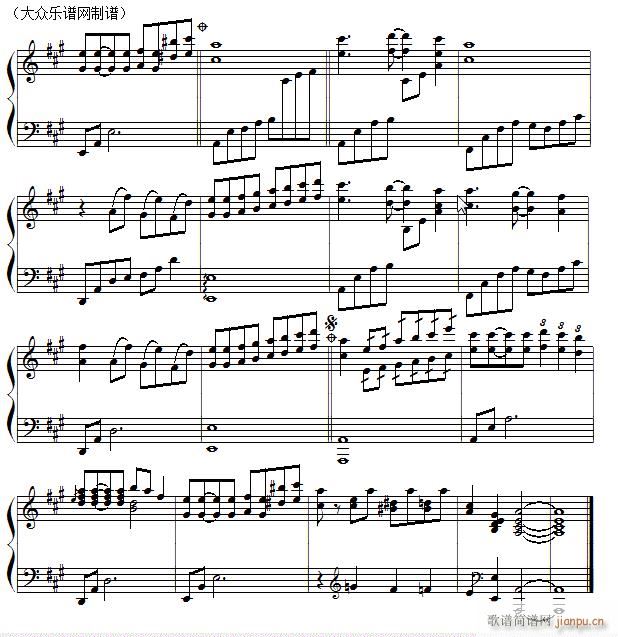 克莱德曼改编 演奏 童年 流行钢琴(钢琴谱)3