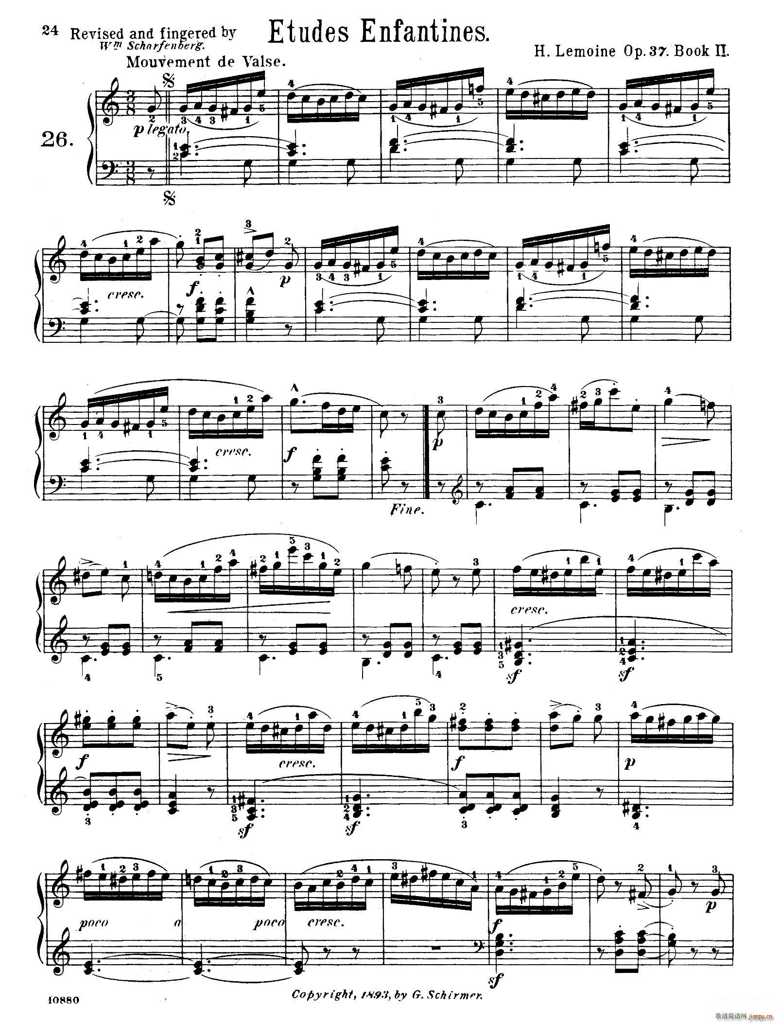 Etudes Enfantines Op 37 儿童钢琴练习曲 第26 30首(钢琴谱)1