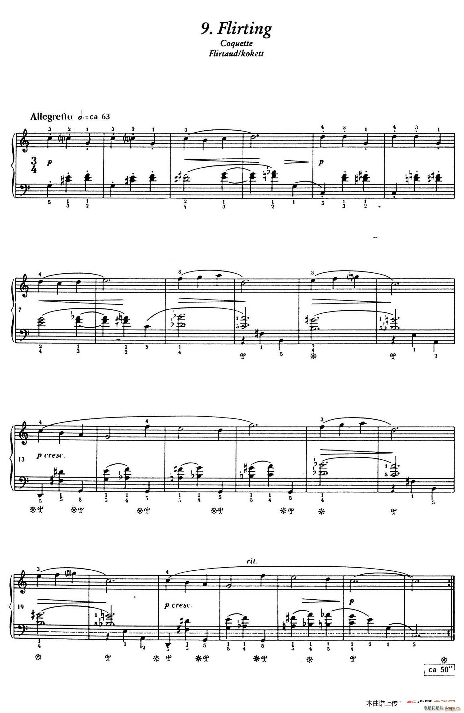 12 Folk Melodies 十二首民间曲调 9(钢琴谱)1