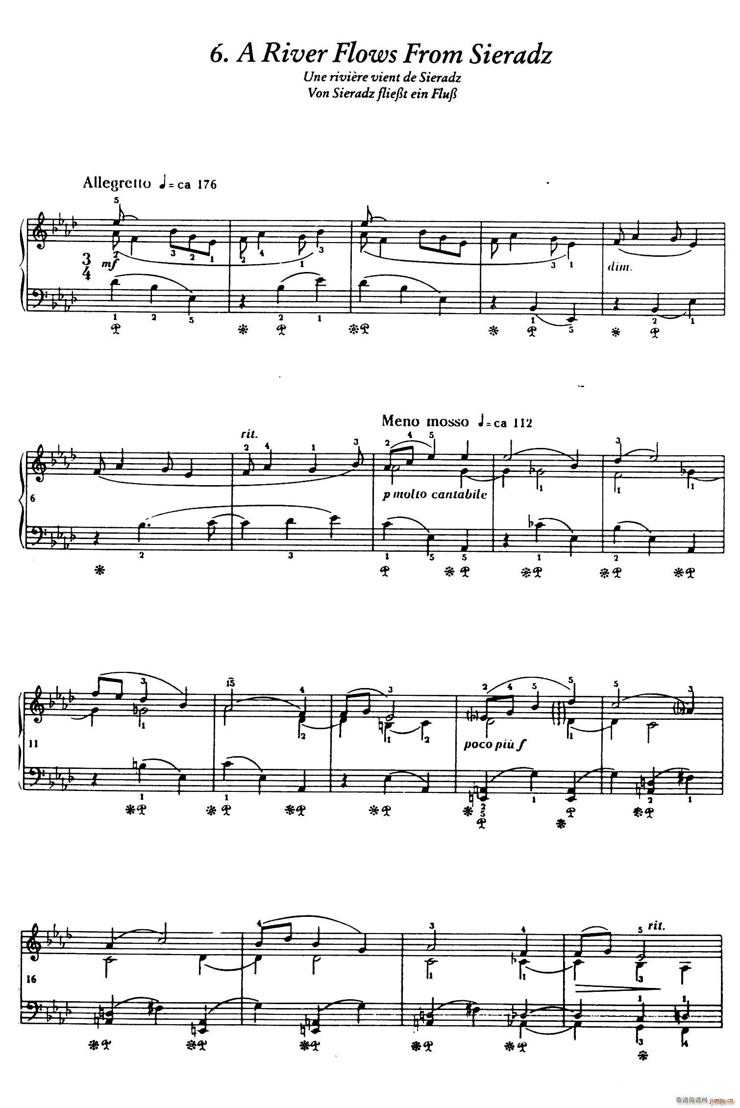 12 Folk Melodies 十二首民间曲调 6(钢琴谱)1