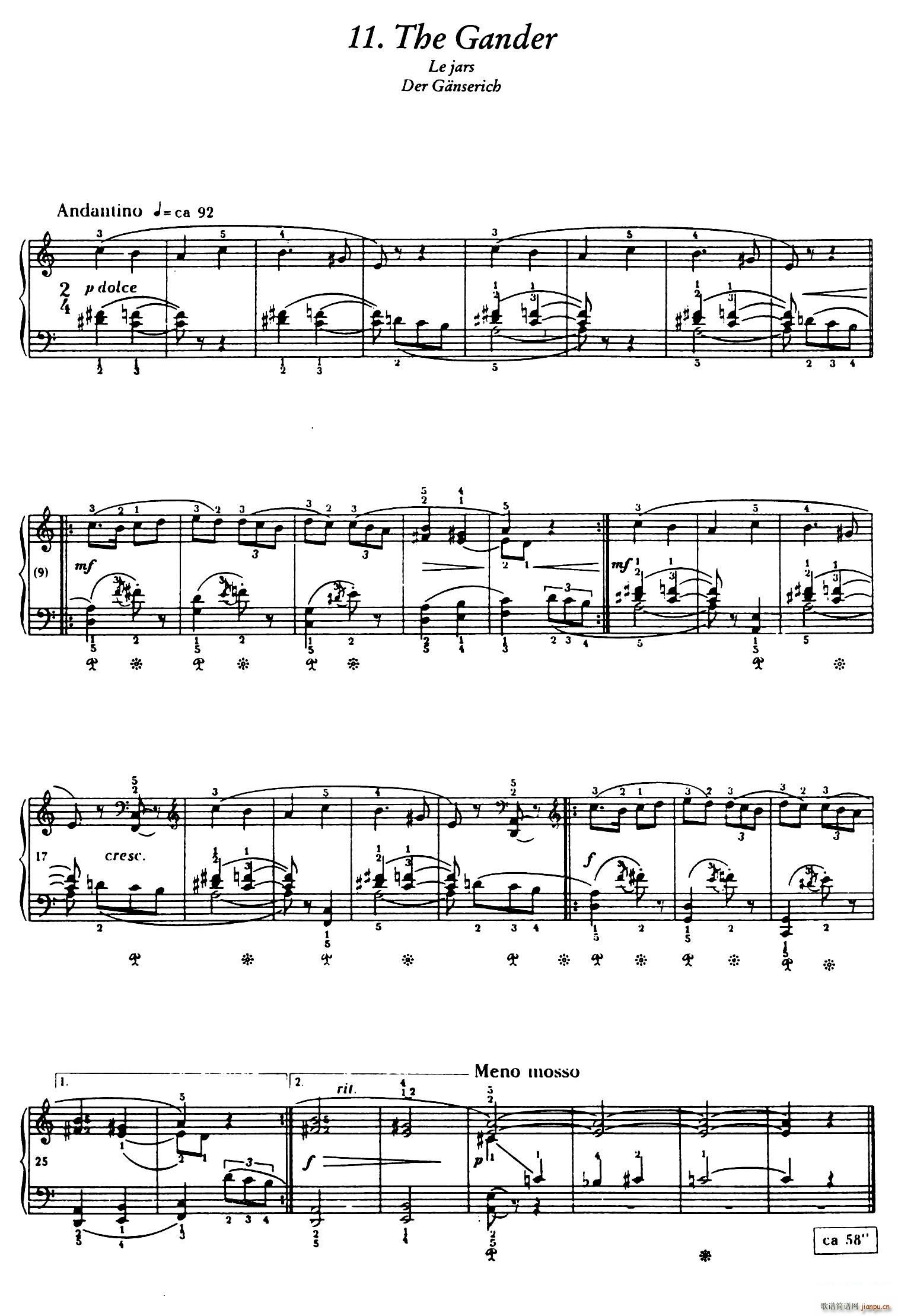 12 Folk Melodies 十二首民间曲调 11(钢琴谱)1