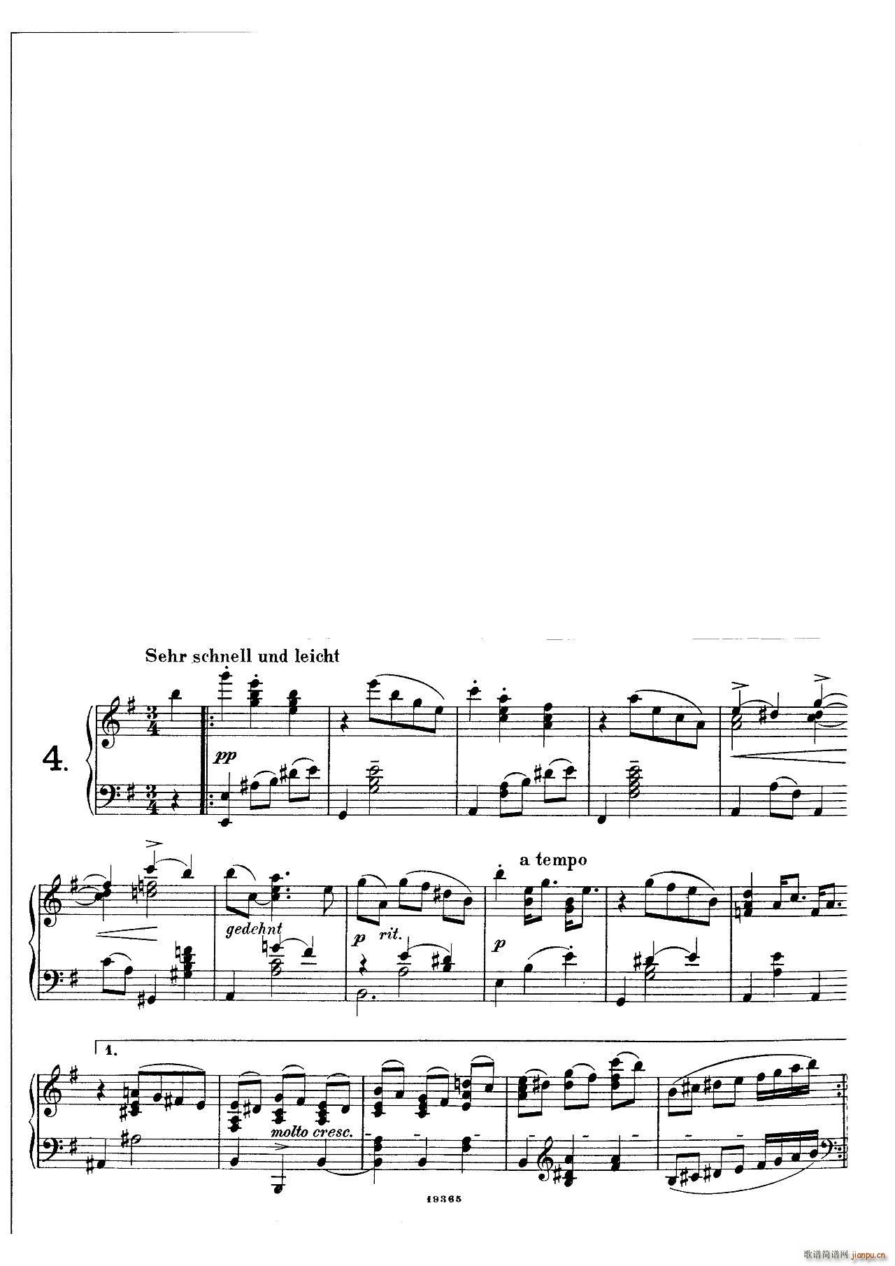 封 泽姆林斯基 Landliche Tanzee Op 1 乡村舞曲(钢琴谱)5