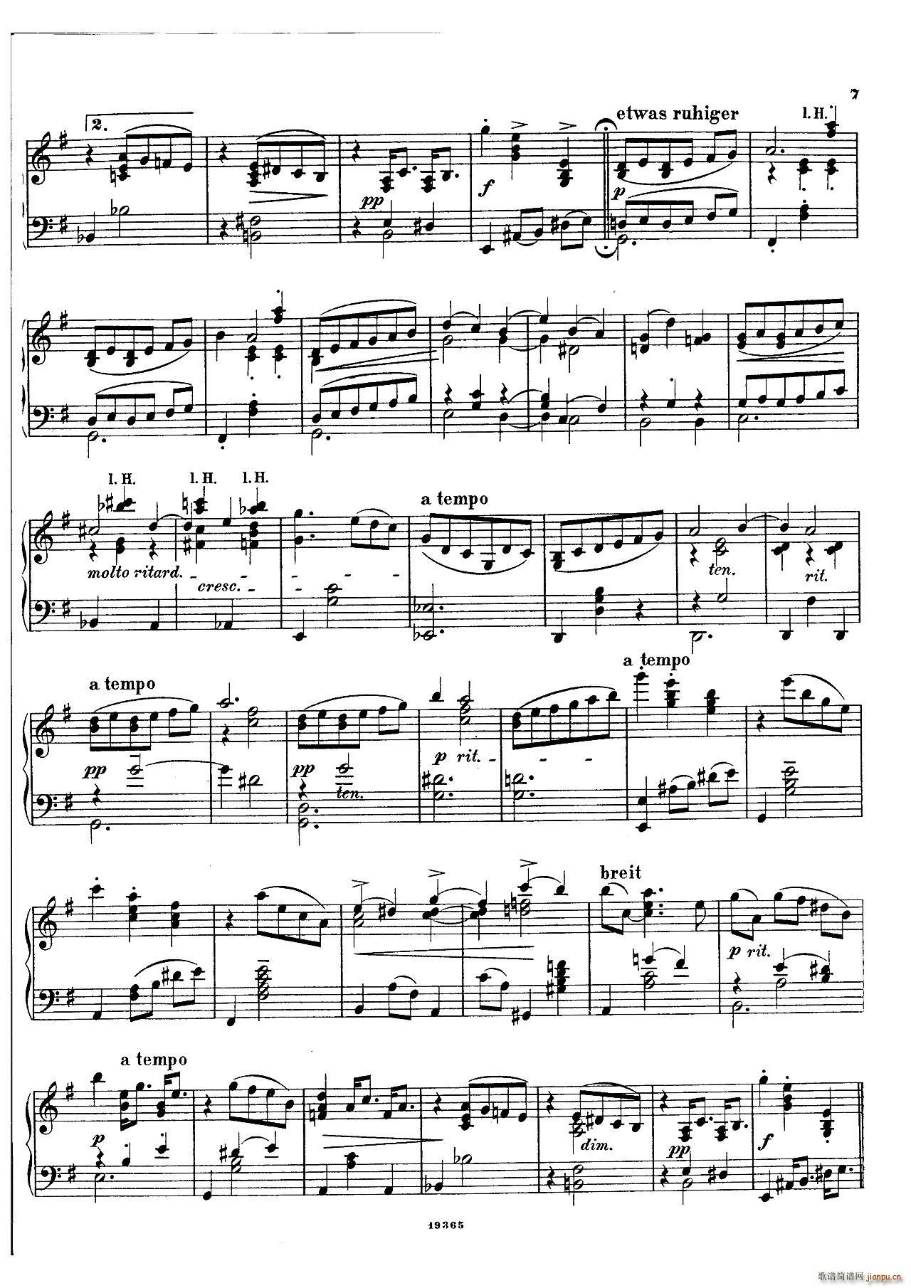 封 泽姆林斯基 Landliche Tanzee Op 1 乡村舞曲(钢琴谱)6