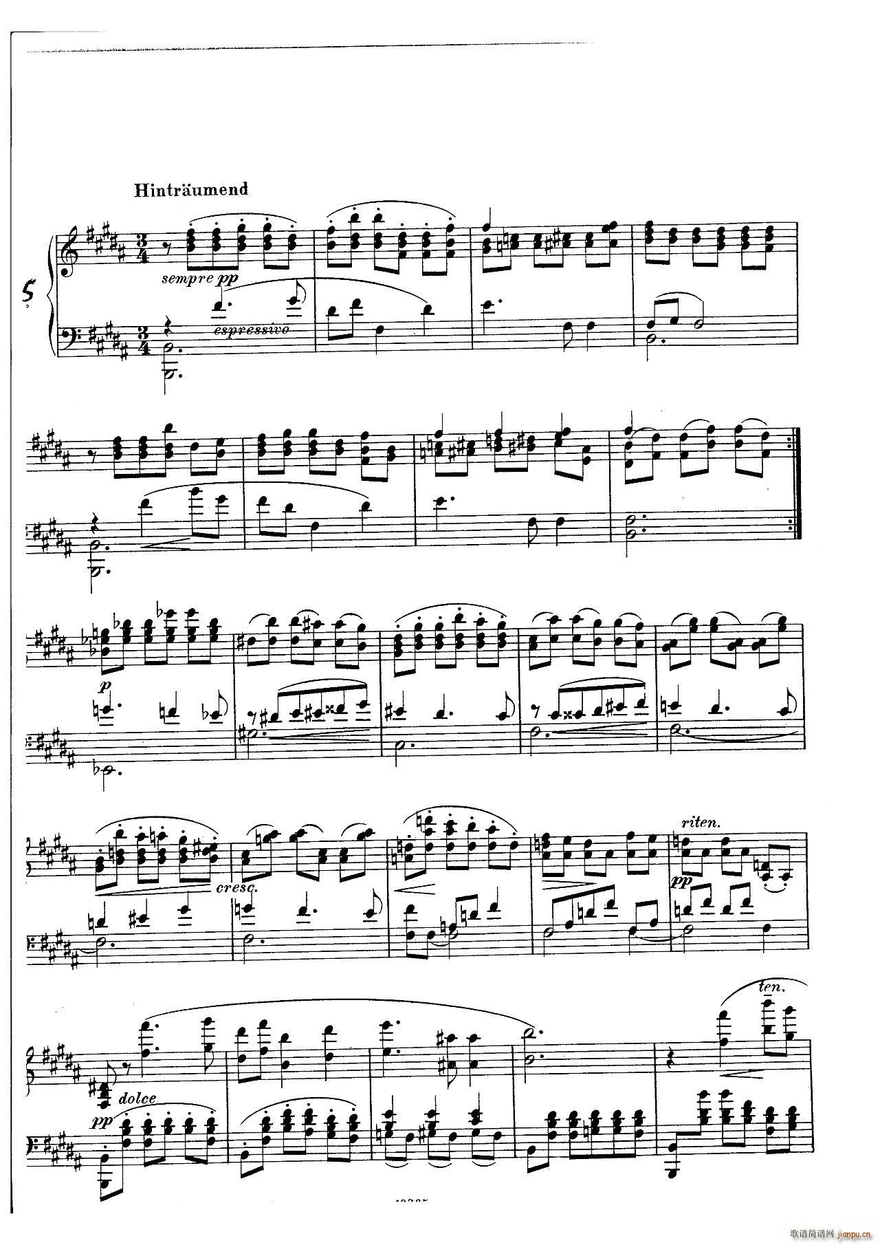 封 泽姆林斯基 Landliche Tanzee Op 1 乡村舞曲(钢琴谱)7