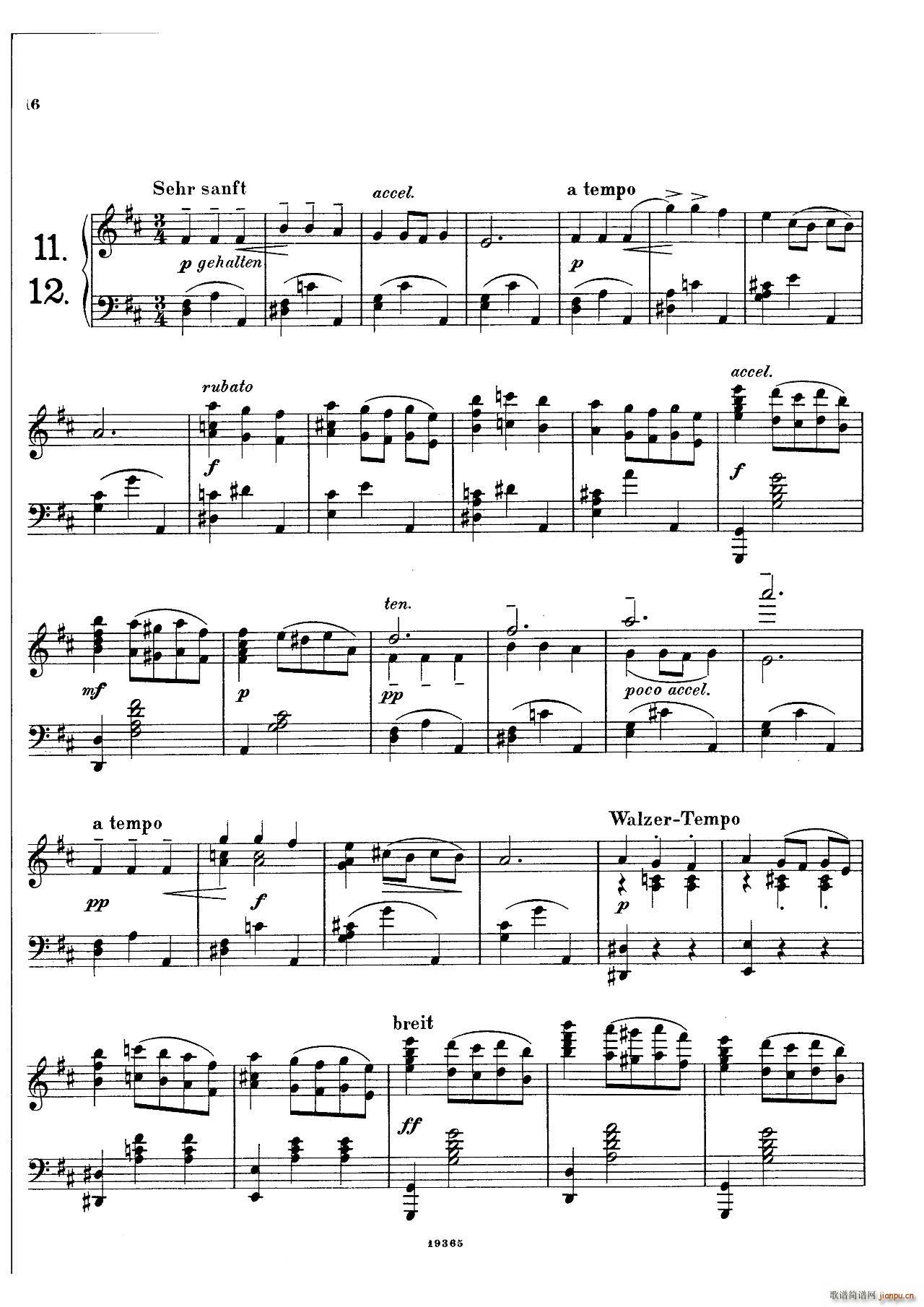 封 泽姆林斯基 Landliche Tanzee Op 1 乡村舞曲(钢琴谱)15