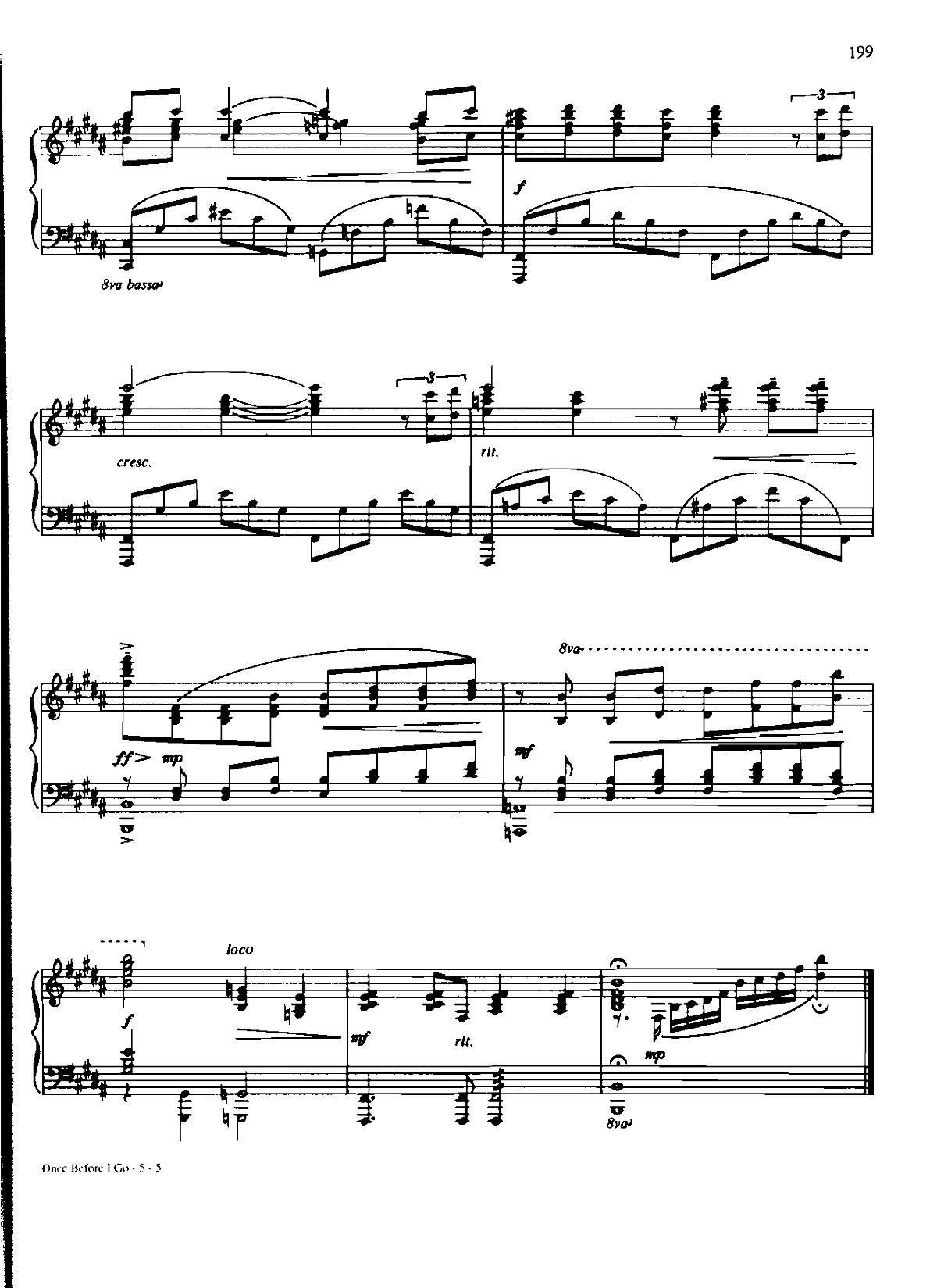 ONCE BEFORE I GO Dan Coates 流行情调 集(钢琴谱)5