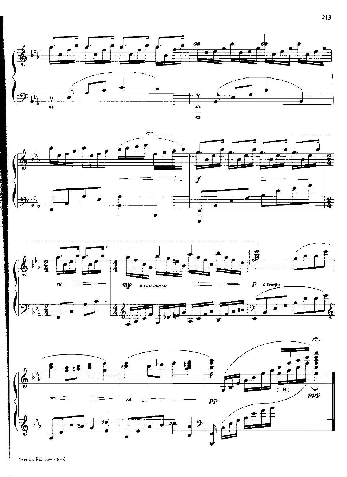 OVER THE RAINBOW Dan Coates 流行情调 集(钢琴谱)6