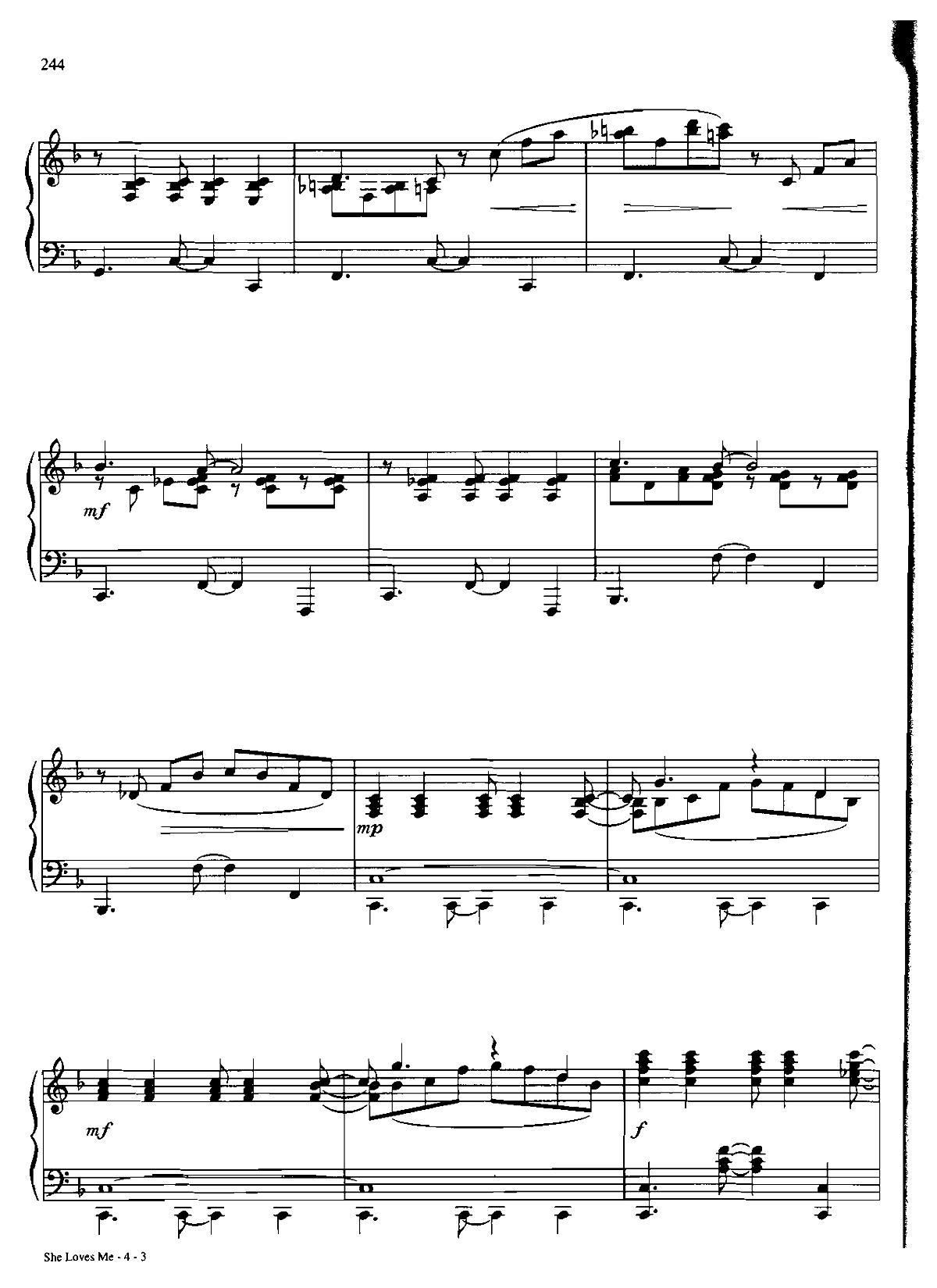 SHE LOVES ME Dan Coates 流行情调 集(钢琴谱)3