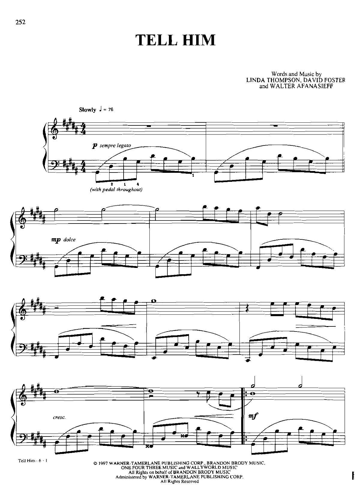 TELL HIM Dan Coates 流行情调 集(钢琴谱)1