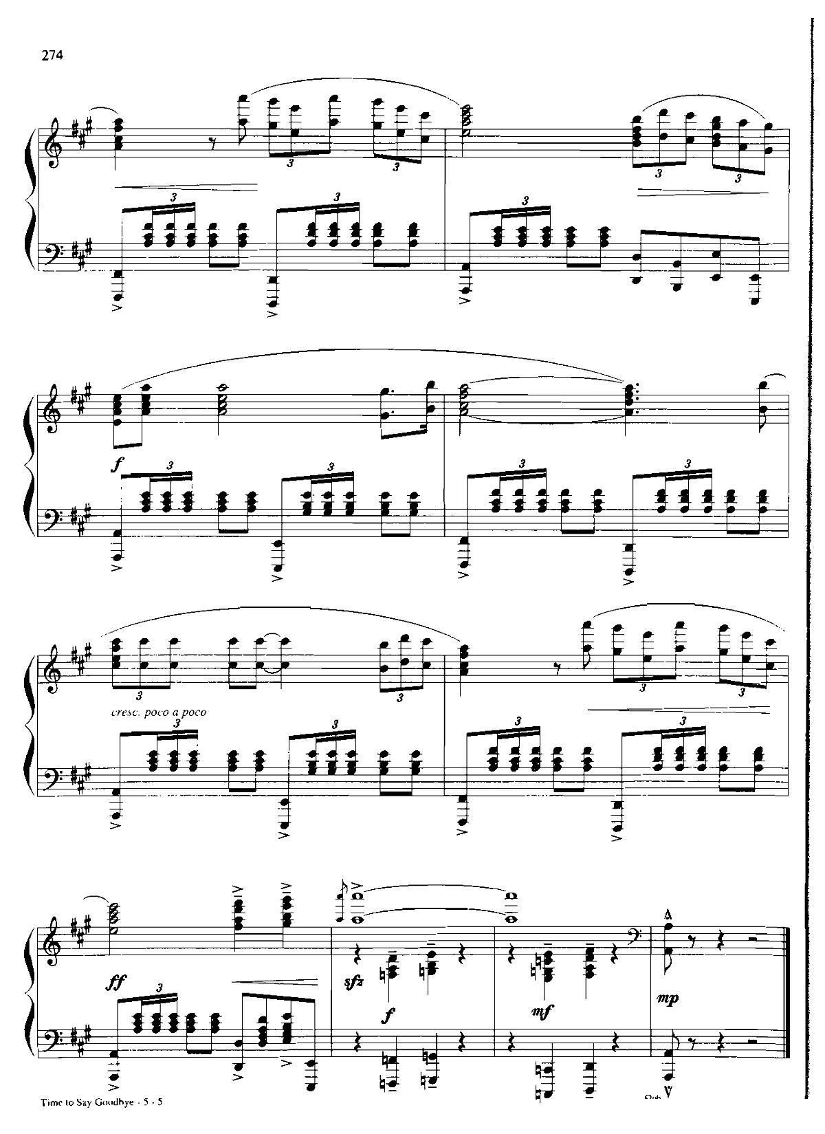 TIME TO SAY GOODBYE Dan Coates 流行情调 集(钢琴谱)5