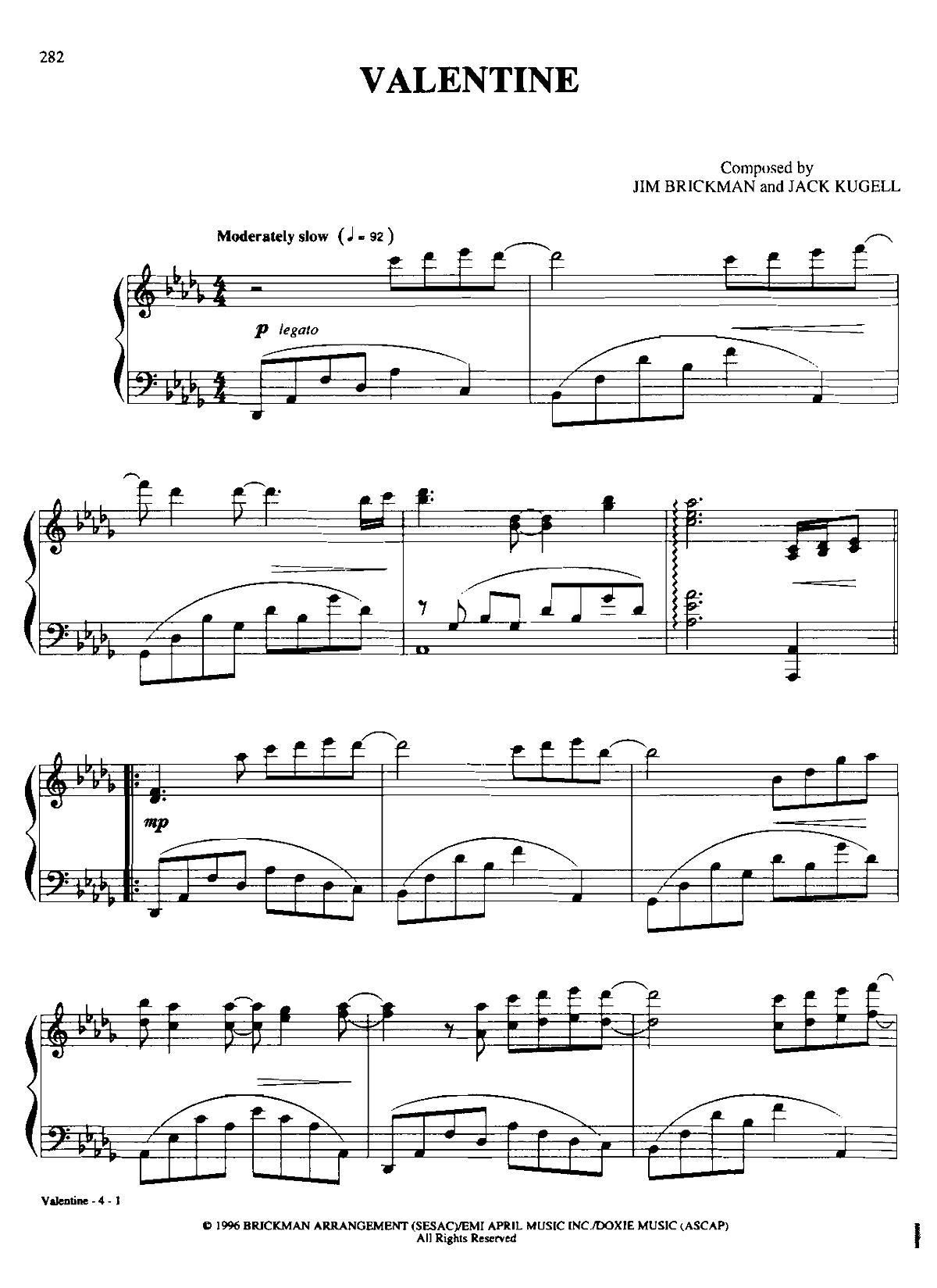 VALENTINE Dan Coates 流行情调 集(钢琴谱)1