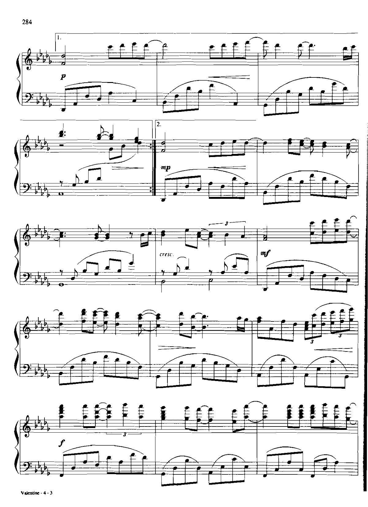 VALENTINE Dan Coates 流行情调 集(钢琴谱)3