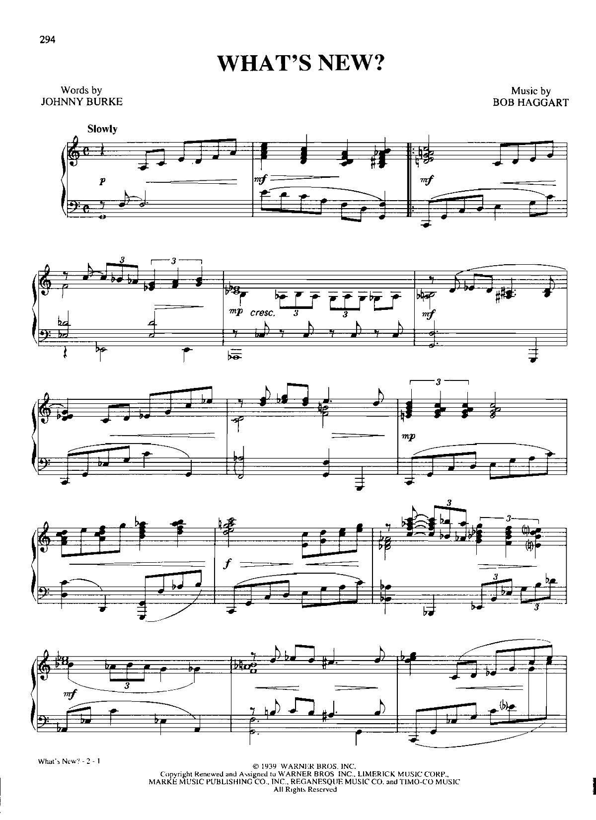 WHAT S NEW Dan Coates 流行情调 集(钢琴谱)1