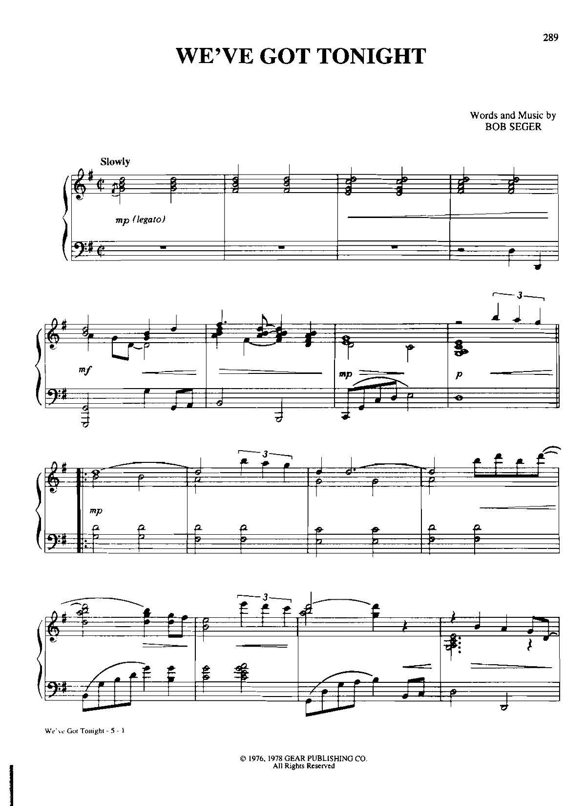 WE VE GOT TONIGHT Dan Coates 流行情调 集(钢琴谱)1