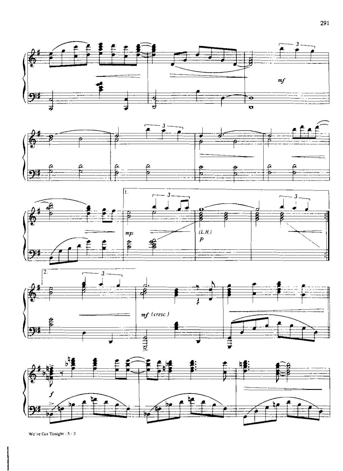 WE VE GOT TONIGHT Dan Coates 流行情调 集(钢琴谱)3