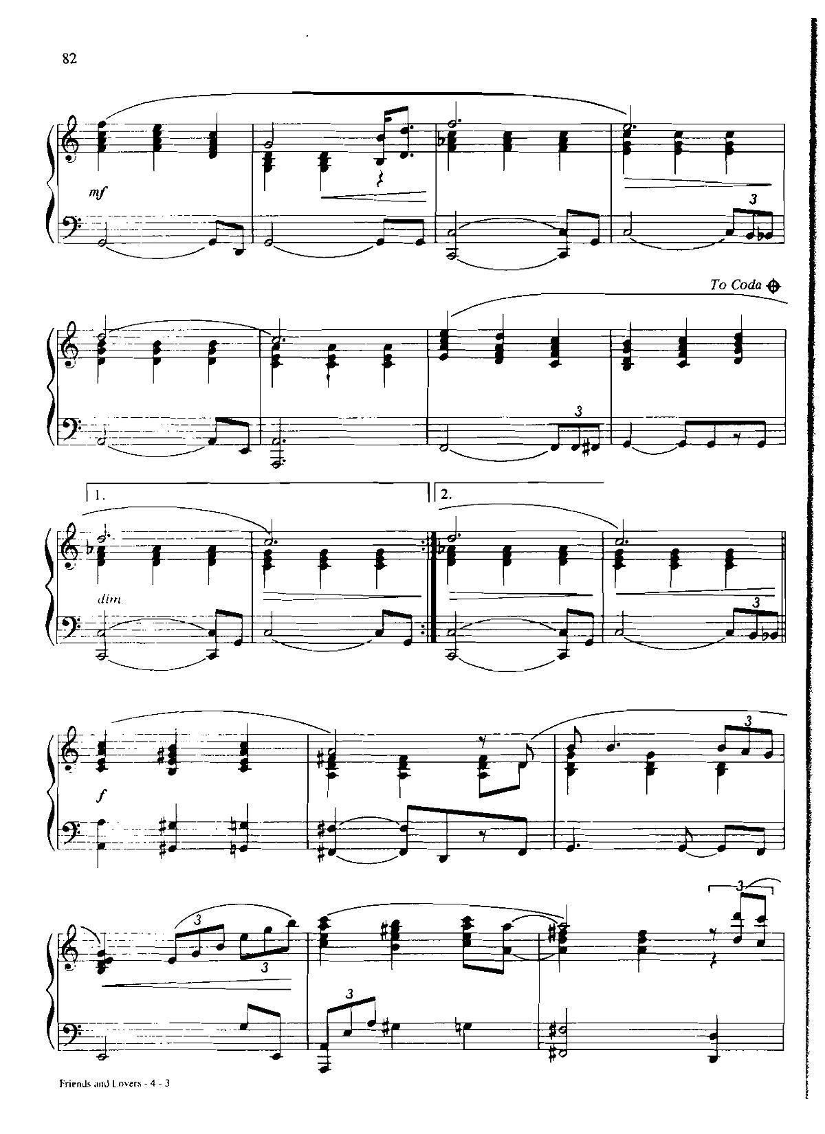 friendsa ndlovers Dan Coates 流行情调 集(钢琴谱)3