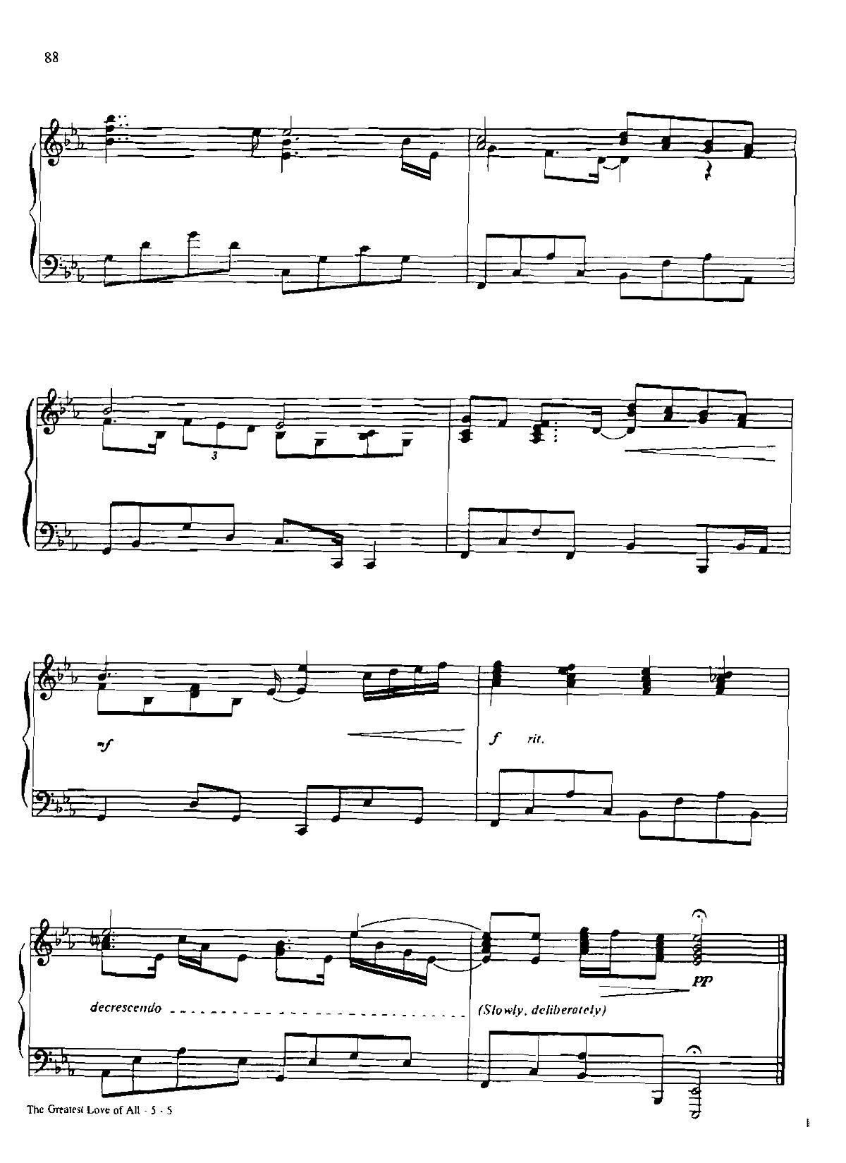 the greatest love of all Dan Coates 流行情调 集(钢琴谱)5