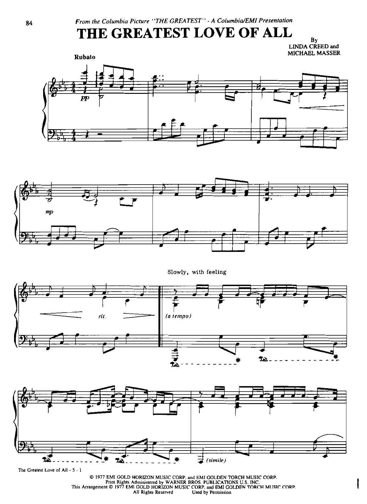 the greatest love of all Dan Coates 流行情调 集(钢琴谱)1